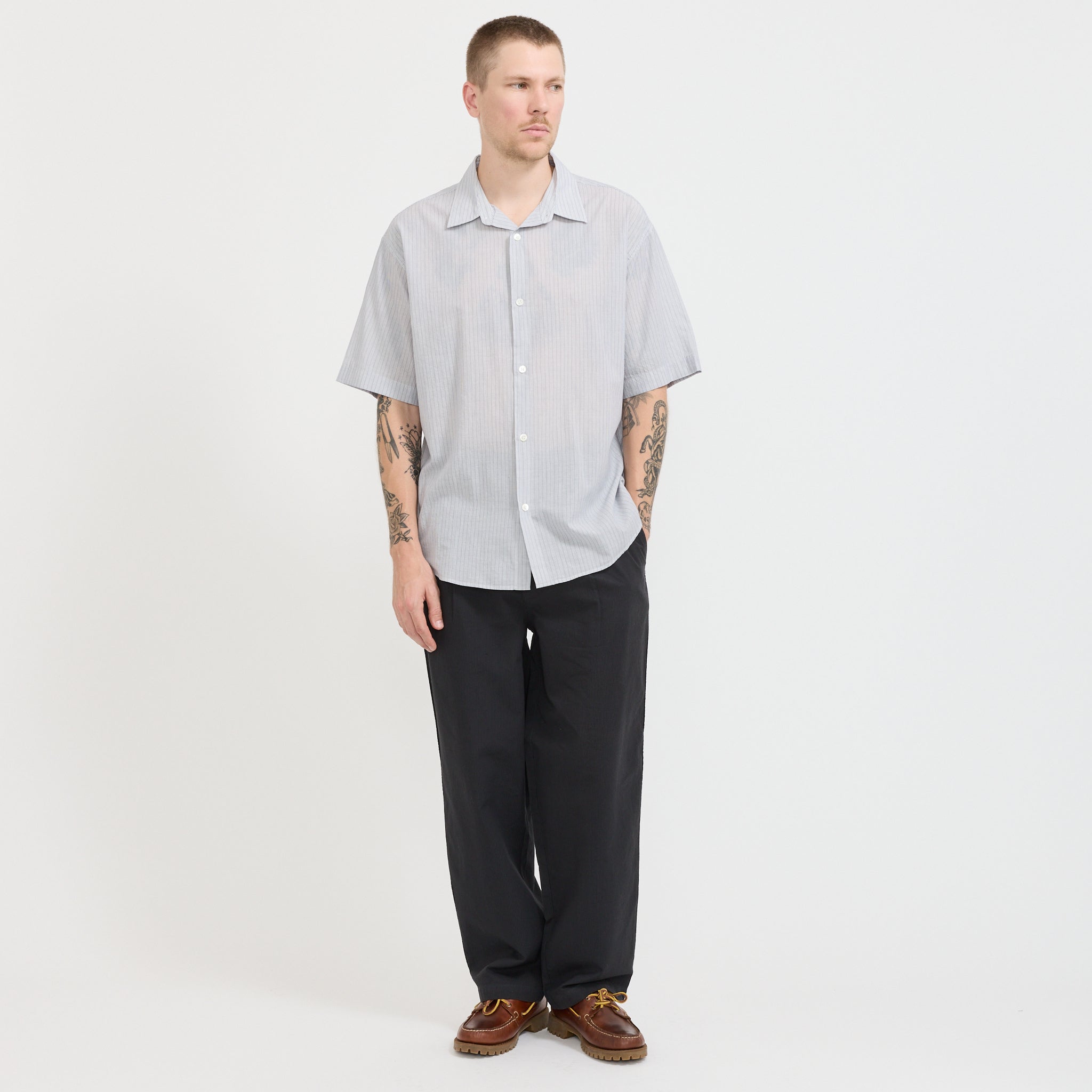 Olly Short Sleeve Shirt Graphite/White