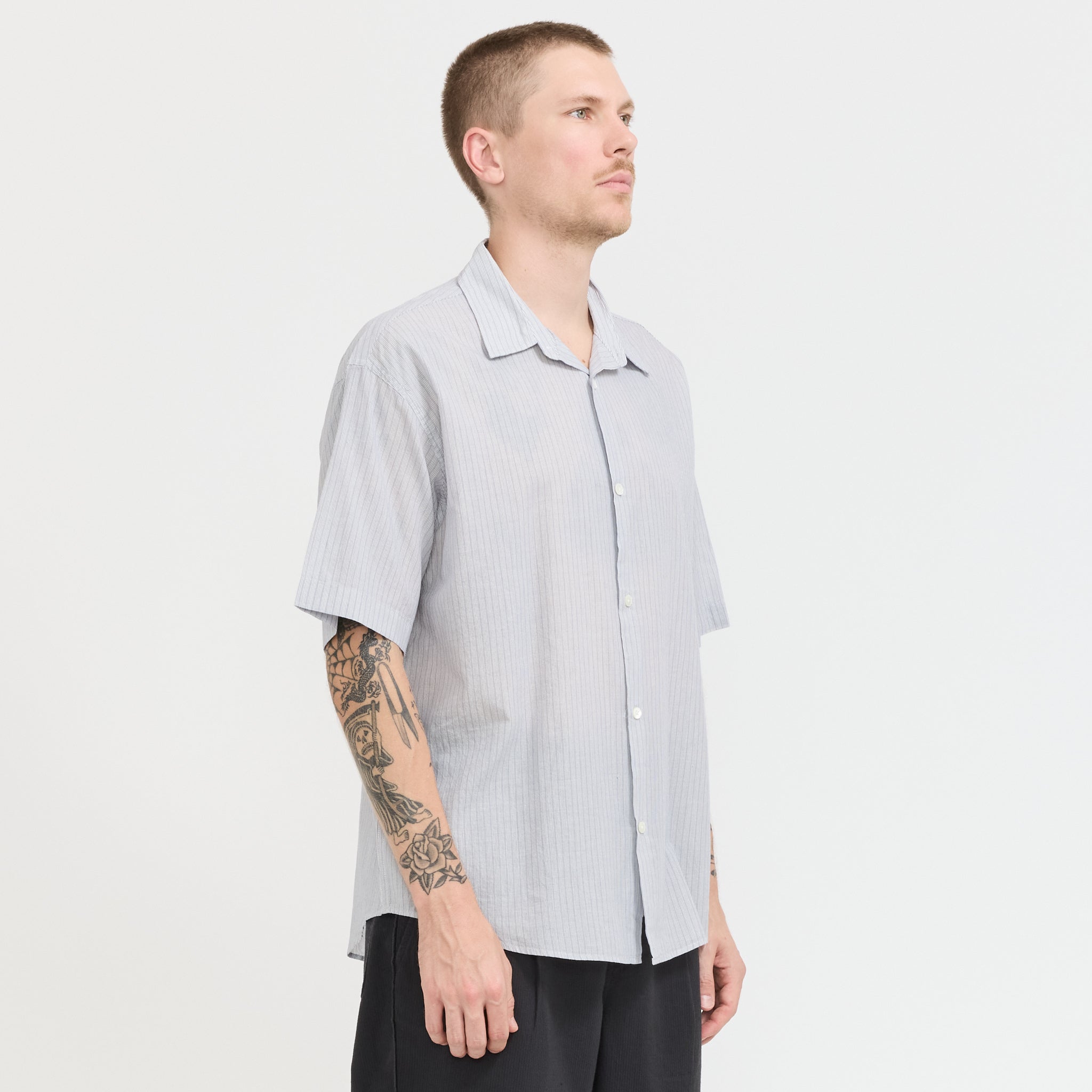 Olly Short Sleeve Shirt Graphite/White