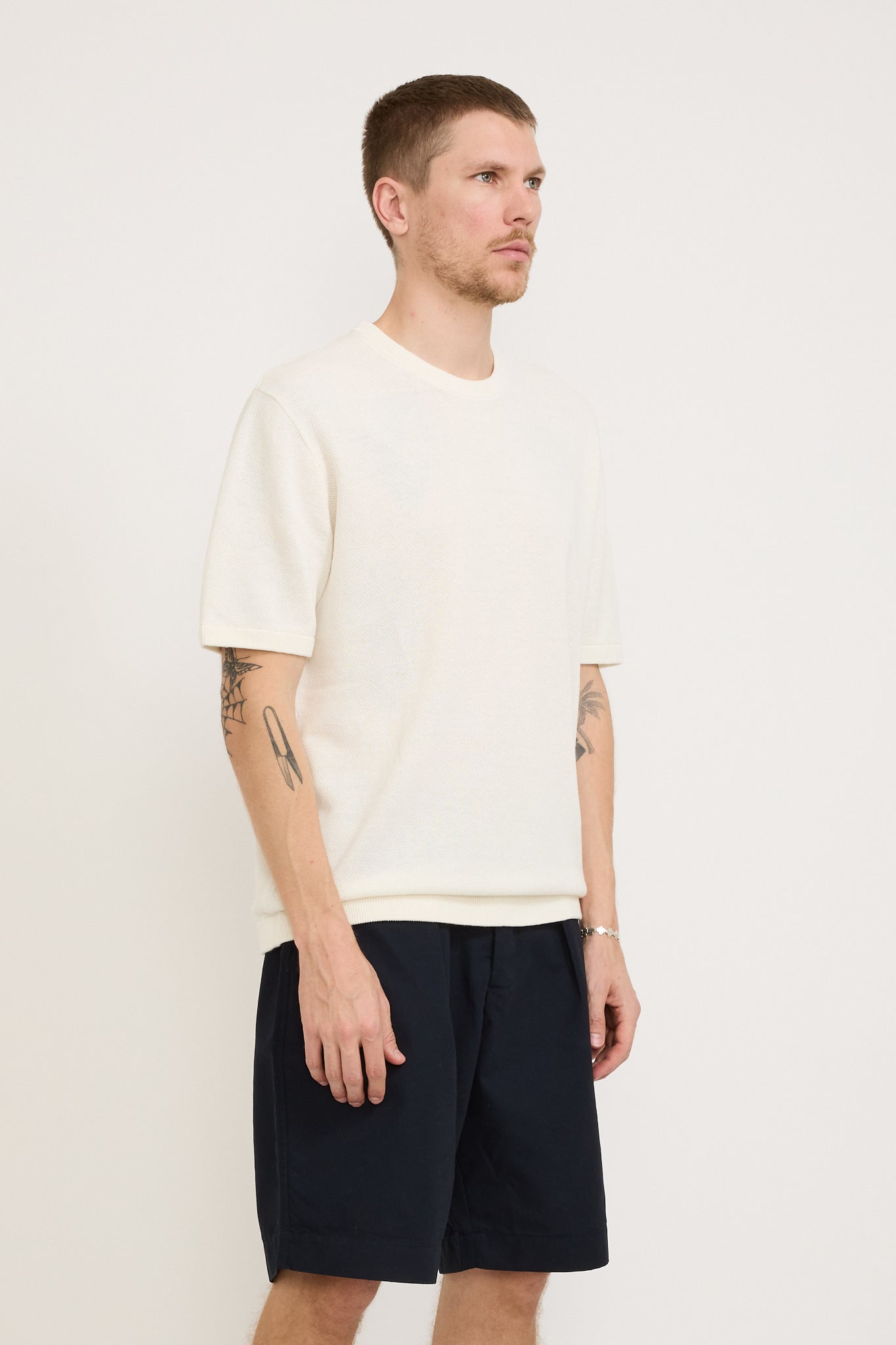 Assembly Label | Pique Short Sleeve Knit Cream | Maplestore