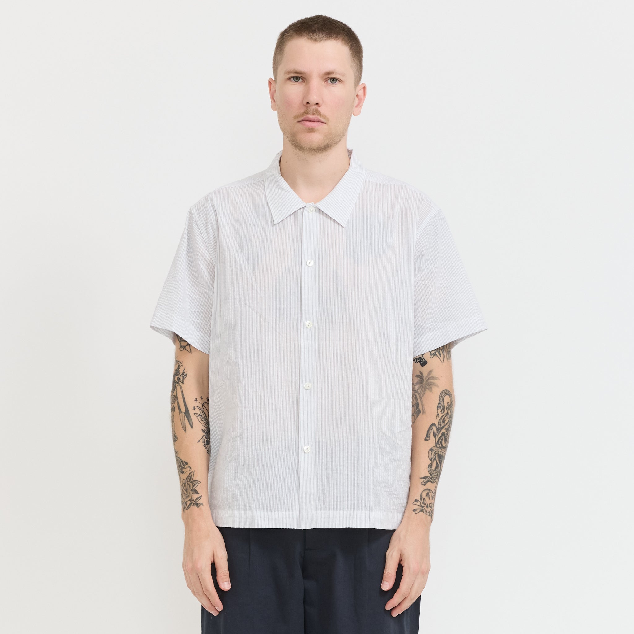 Will Short Sleeve Shirt White/Navy