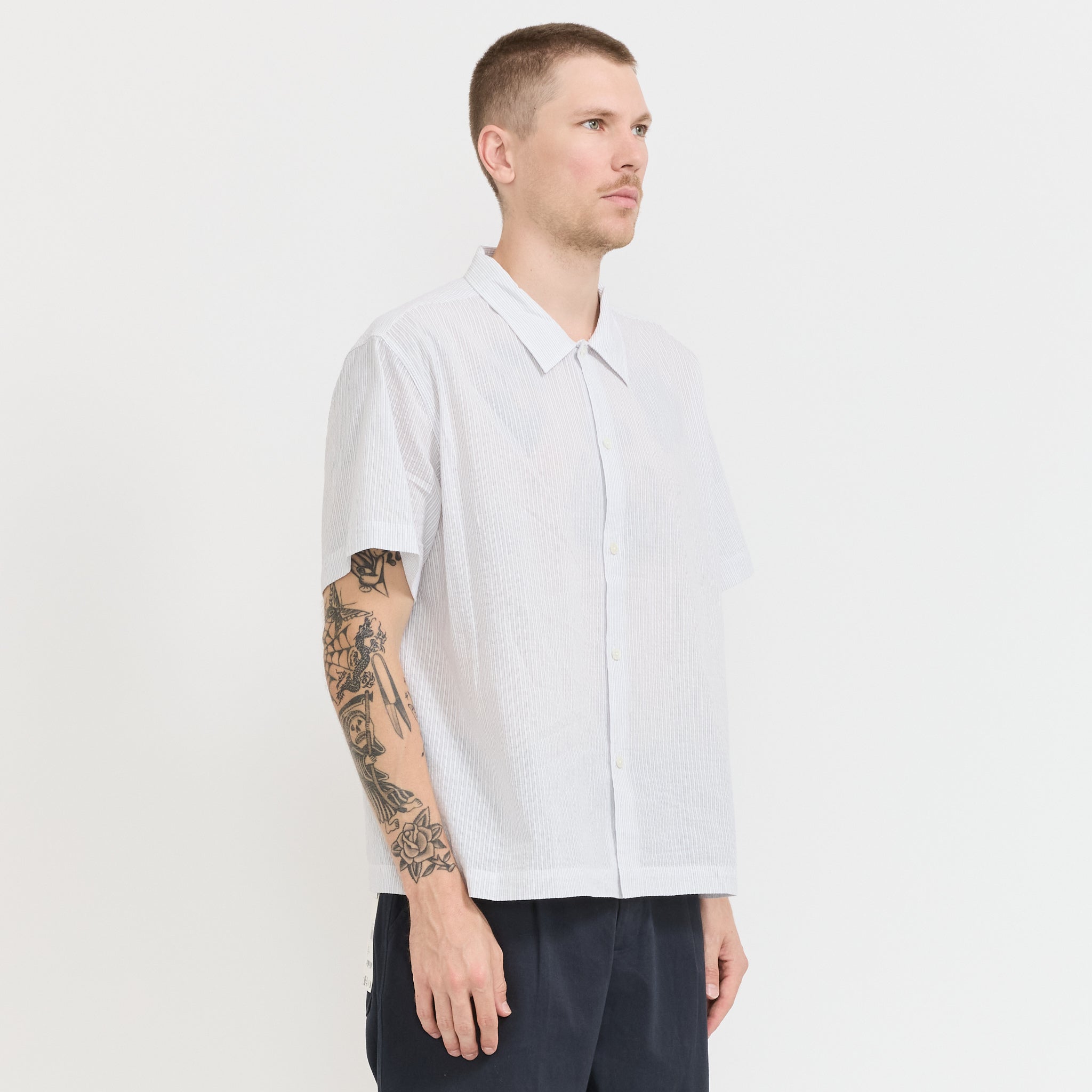 Will Short Sleeve Shirt White/Navy