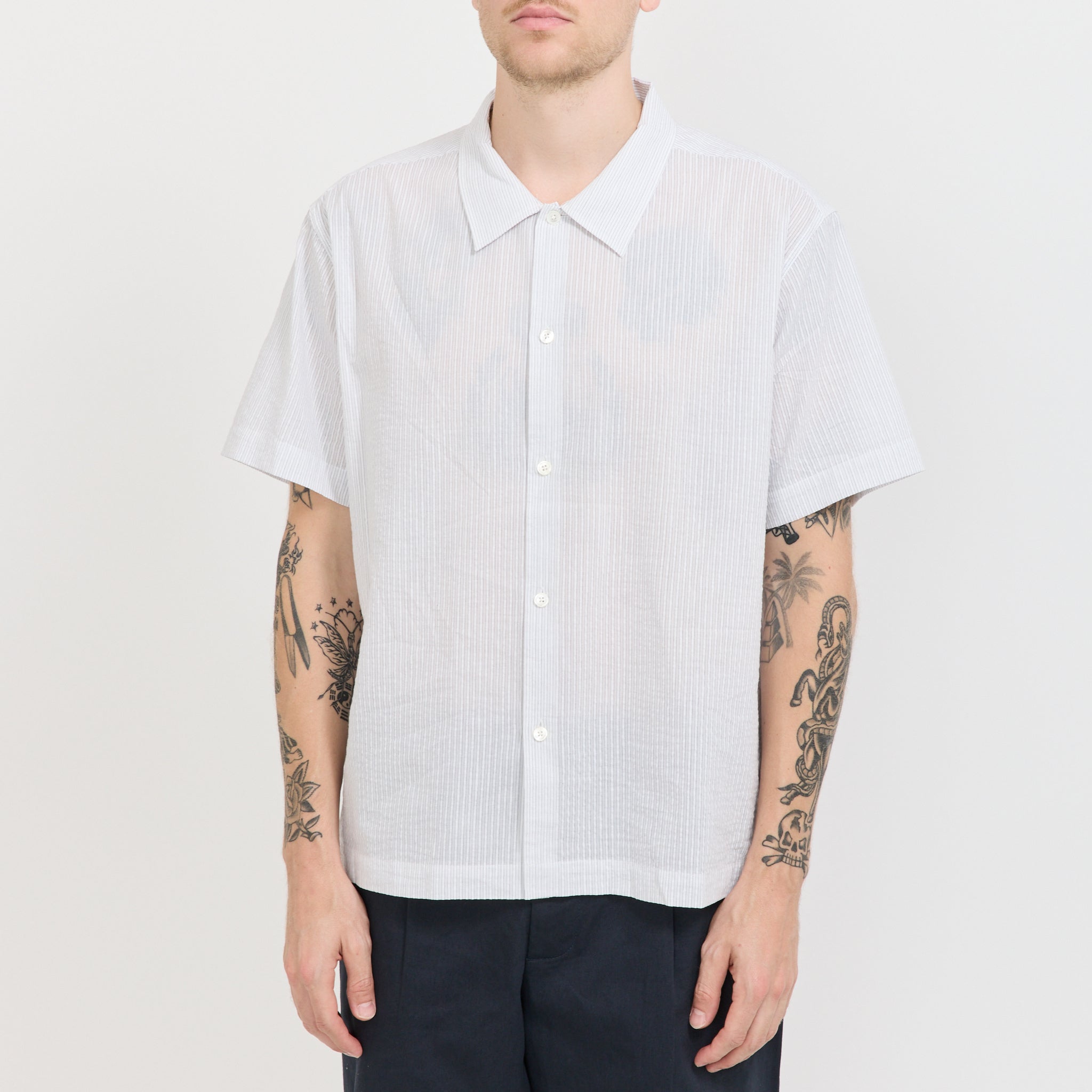 Will Short Sleeve Shirt White/Navy