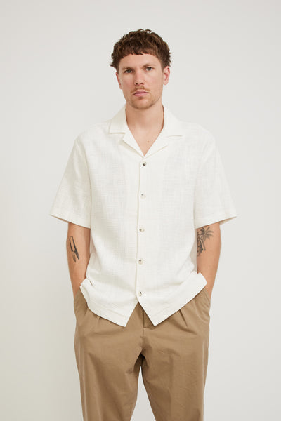 Assembly Label | Resort Short Sleeve Shirt Antique White | Maplestore