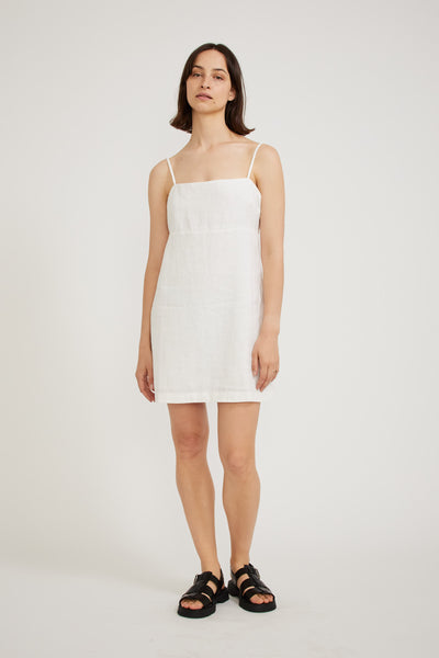 Assembly Label | Selene Linen Mini Dress White | Maplestore
