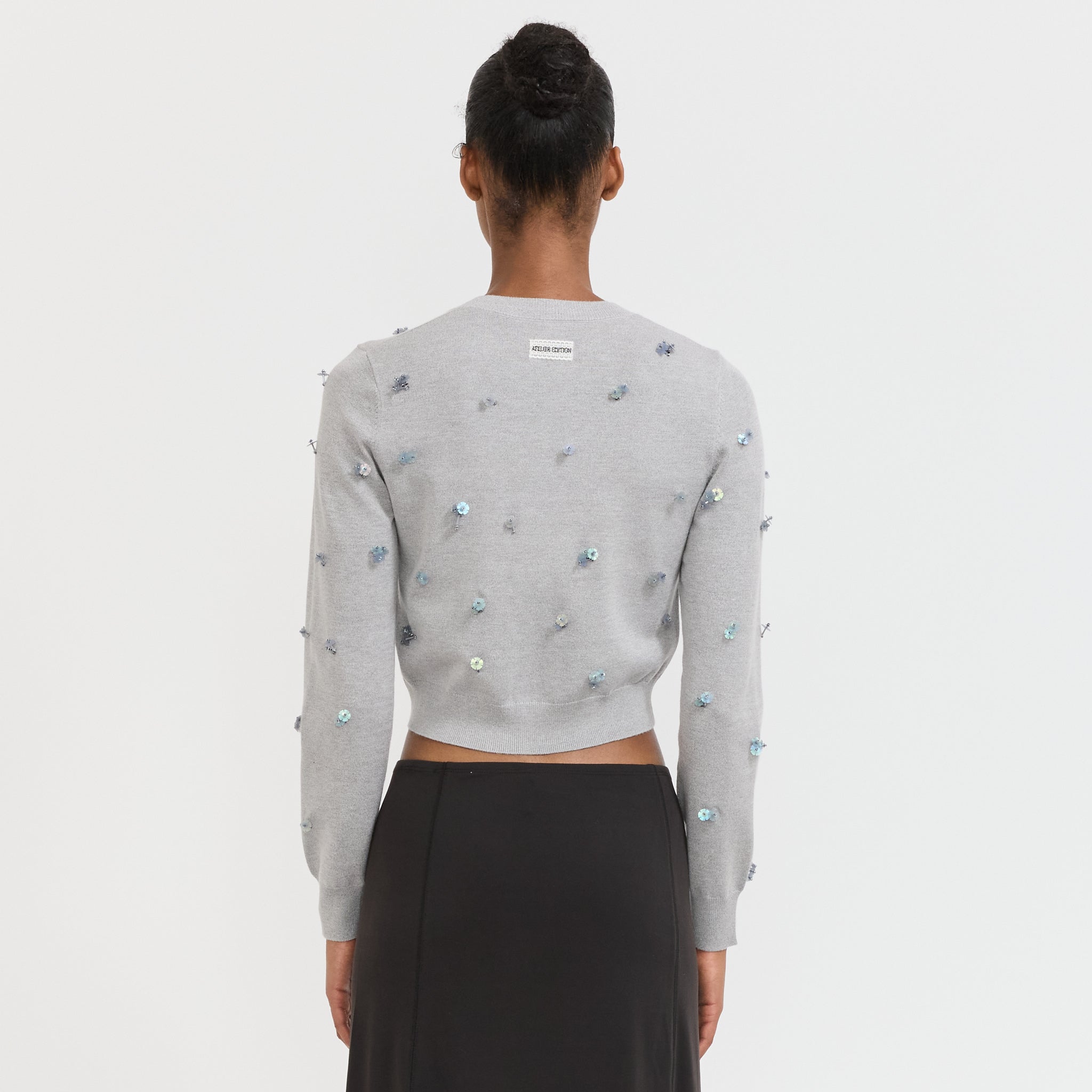 Atelier Edition | Beaded Cardigan Grey | Maplestore