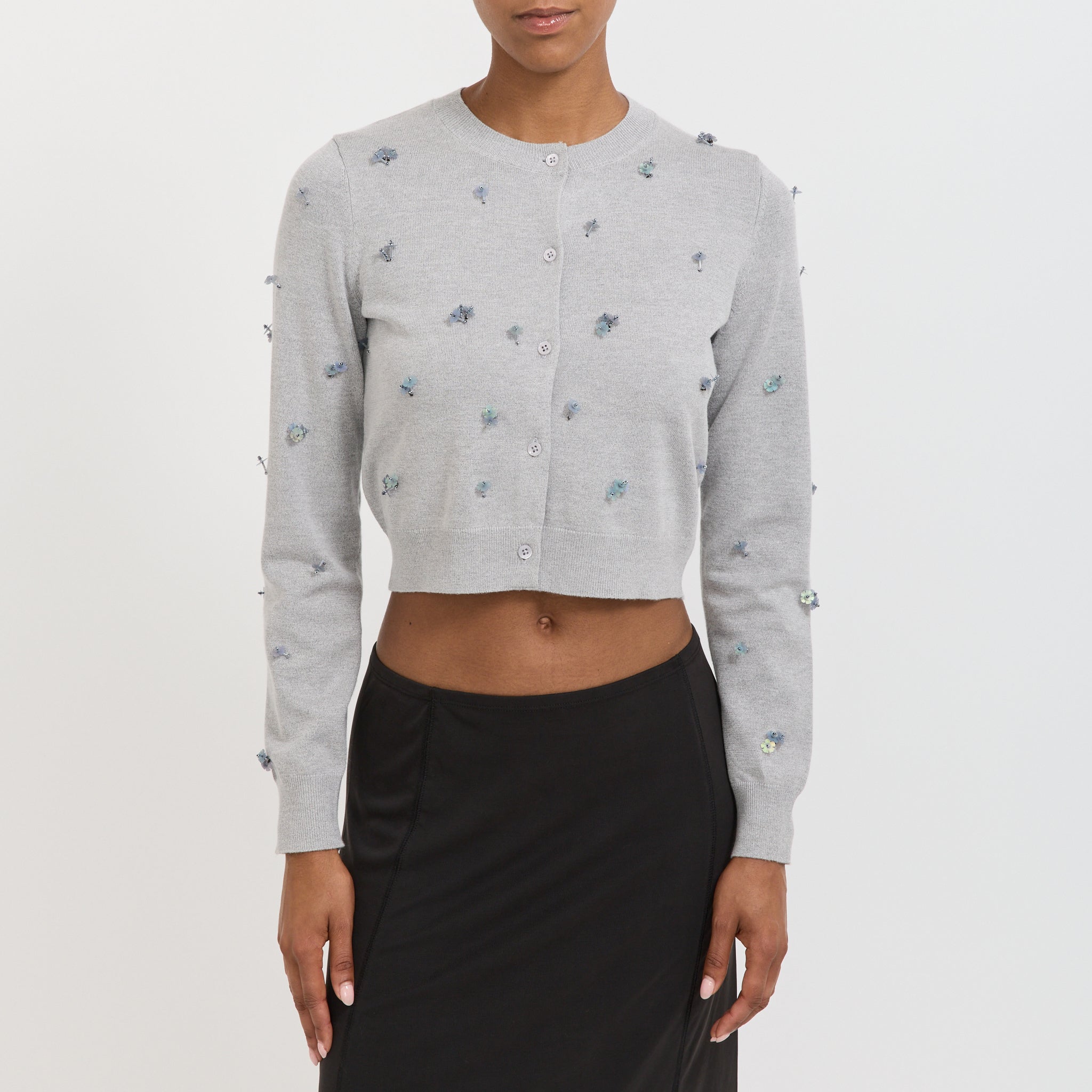 Atelier Edition | Beaded Cardigan Grey | Maplestore