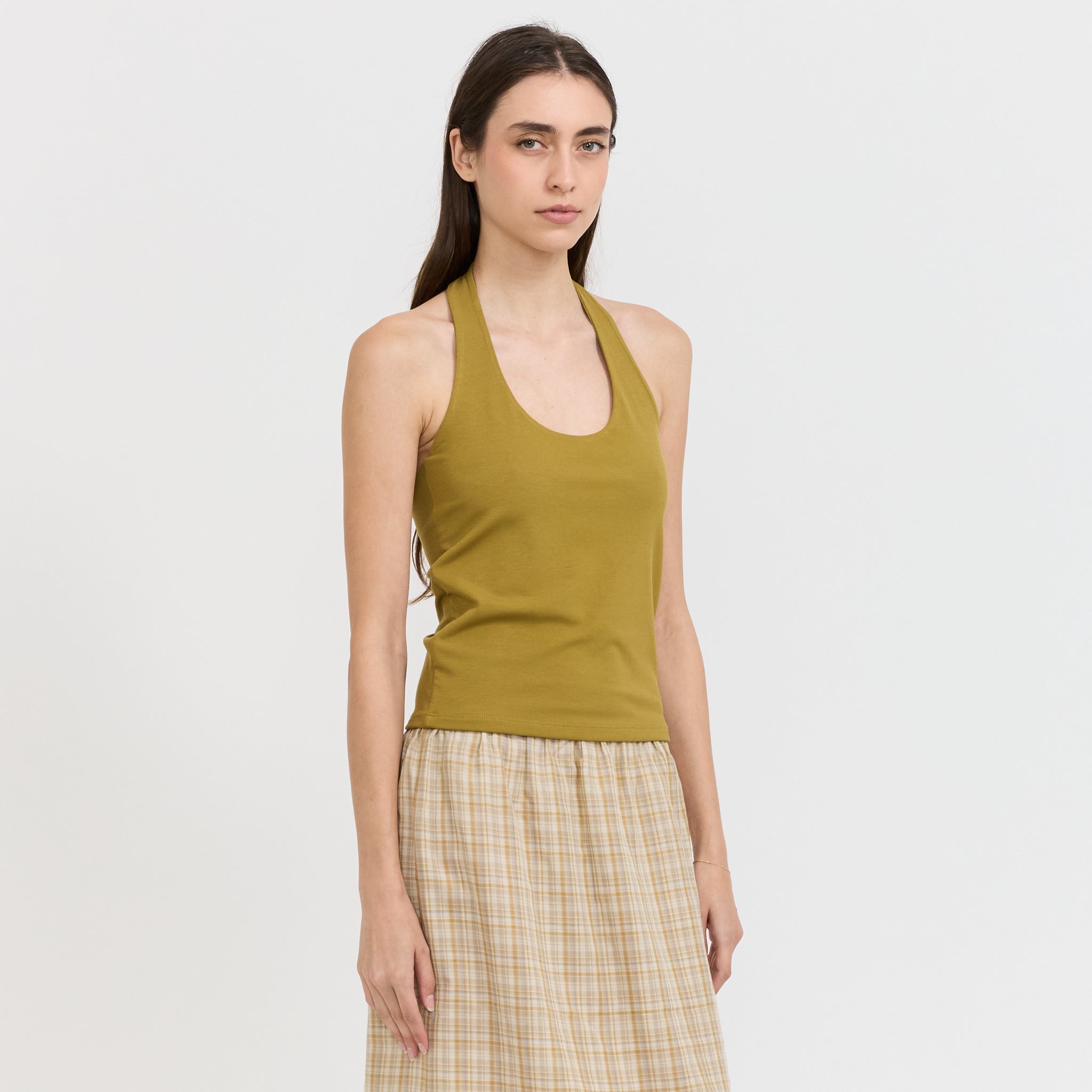Halter Top Mustard
