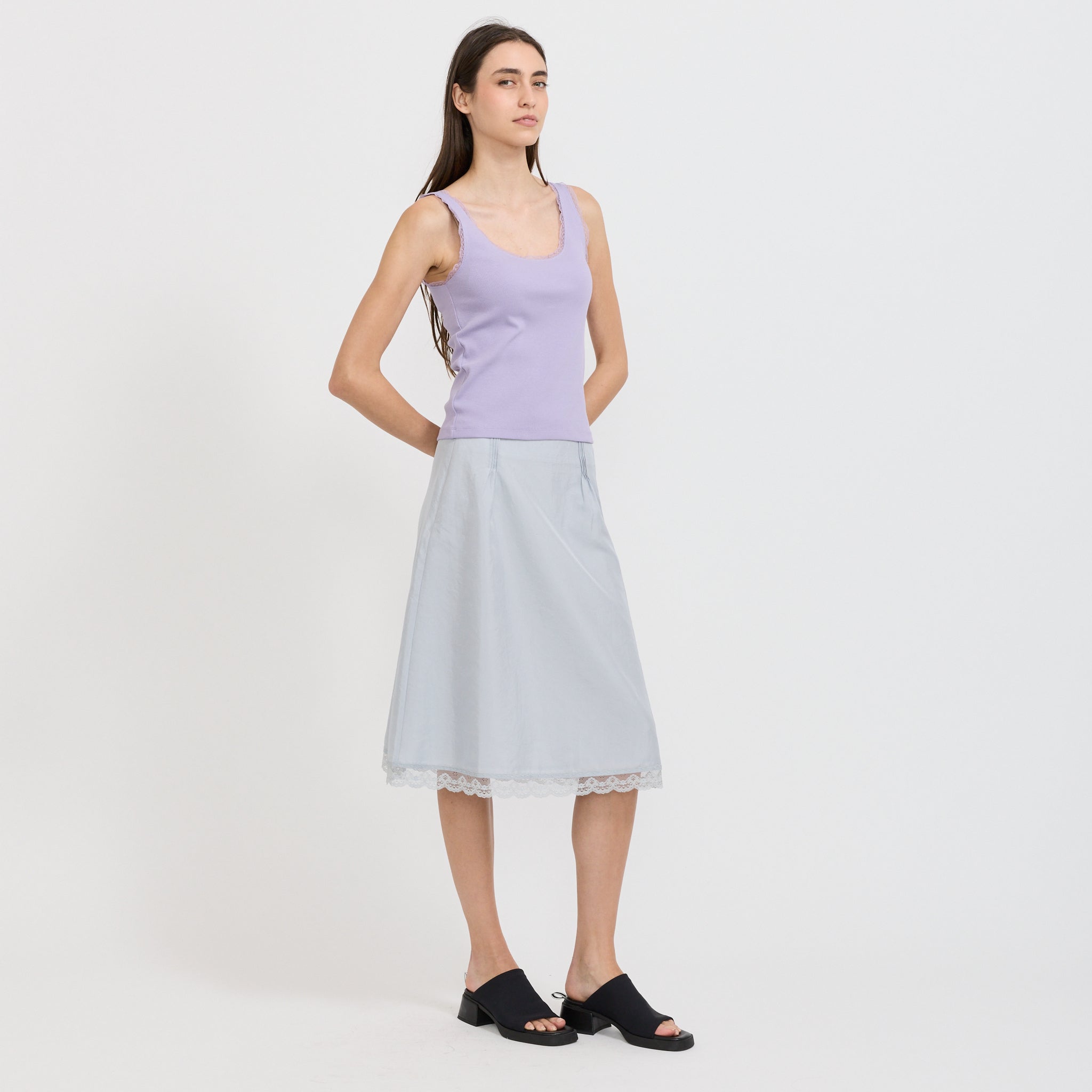 Lace Tank Top Purple