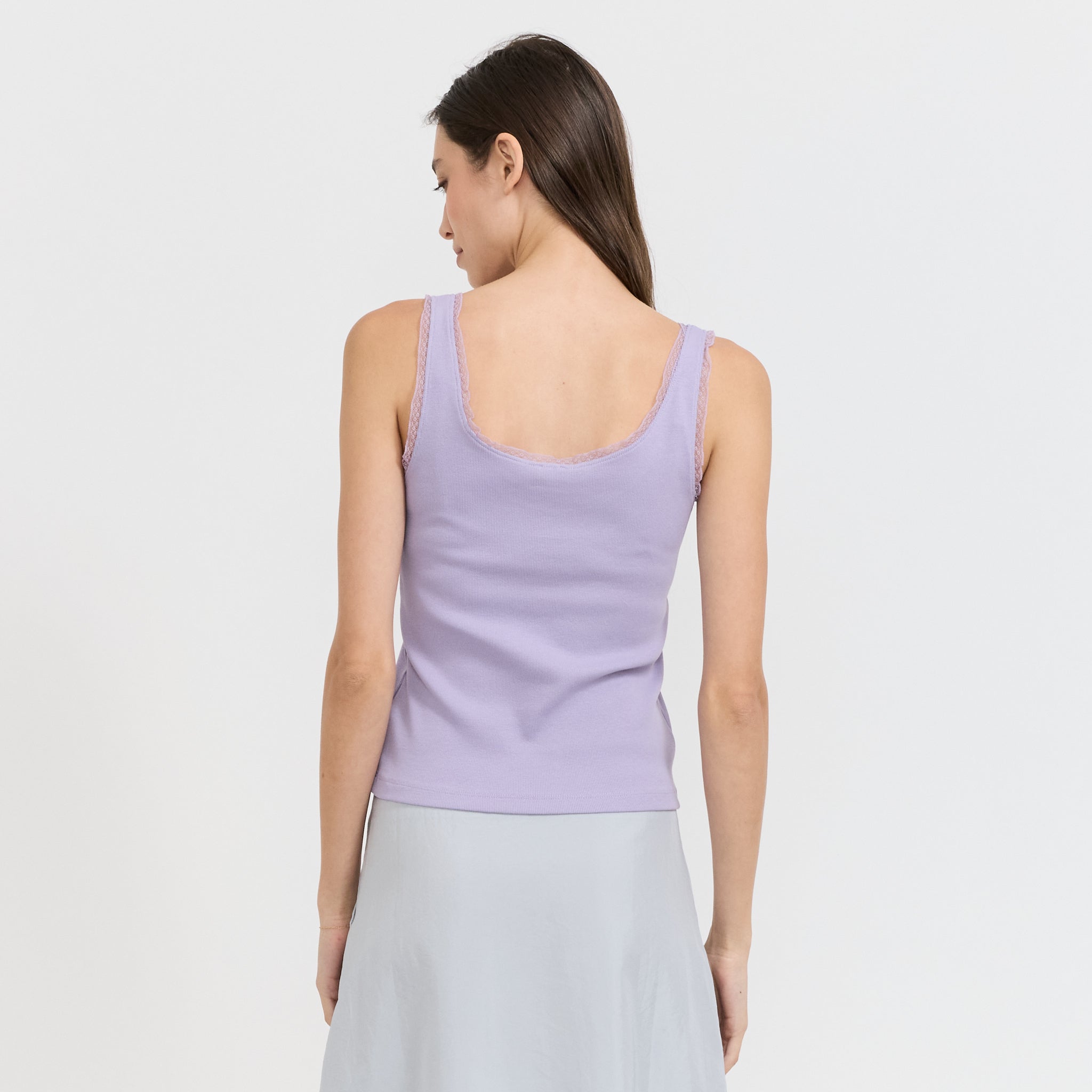 Lace Tank Top Purple