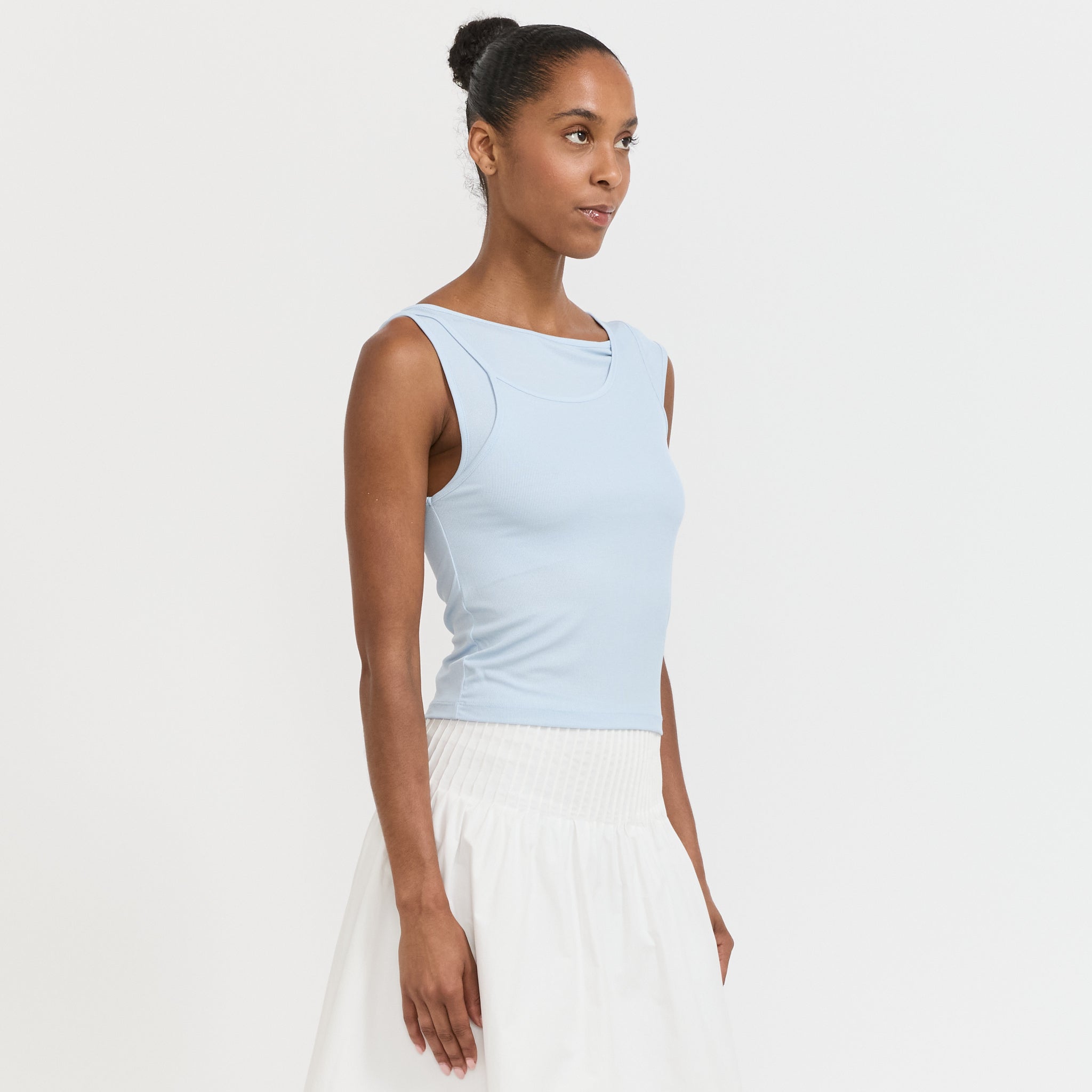 Atelier Edition | Layered Sleeveless Top Light Blue | Maplestore