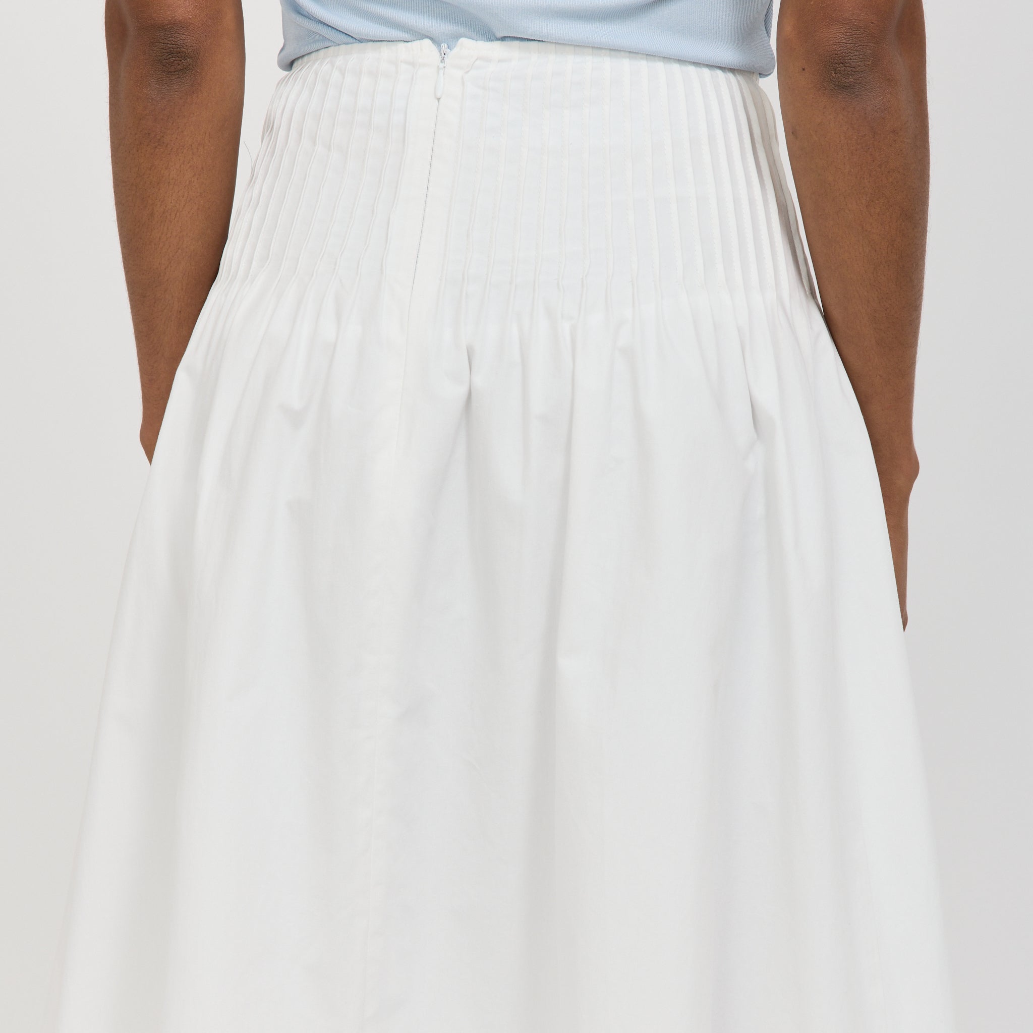 Atelier Edition | Stitch Cotton Skirt White | Maplestore