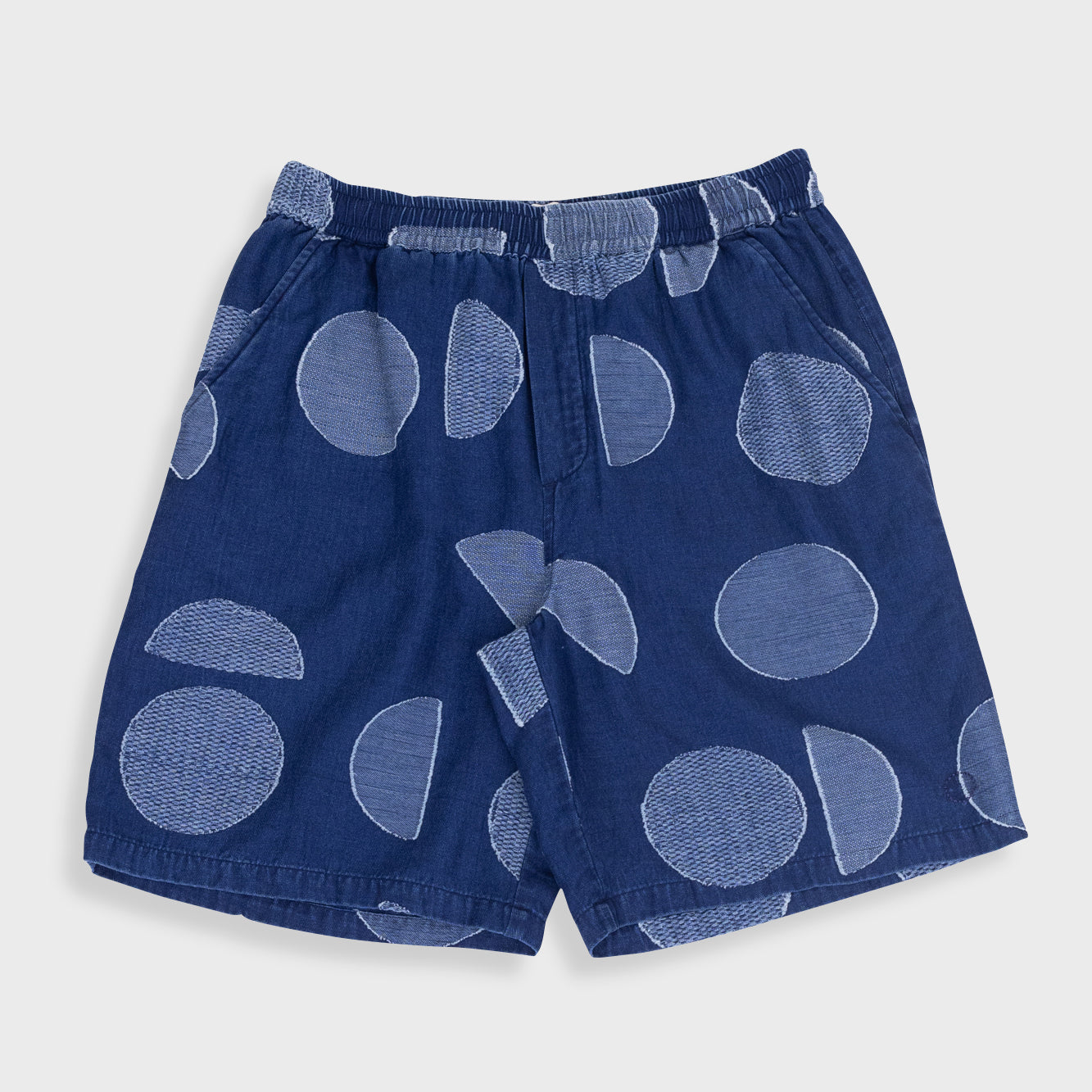 Relaxed Fit Shorts Indigo Circle Jacquard