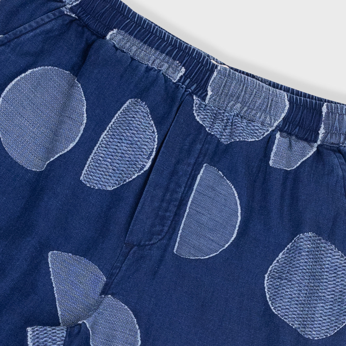 Relaxed Fit Shorts Indigo Circle Jacquard