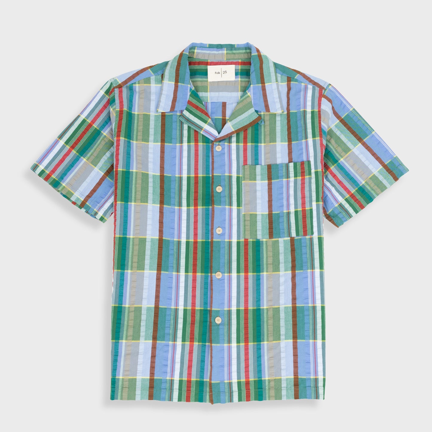 Relaxed Soft Collar Shirt Multi Check