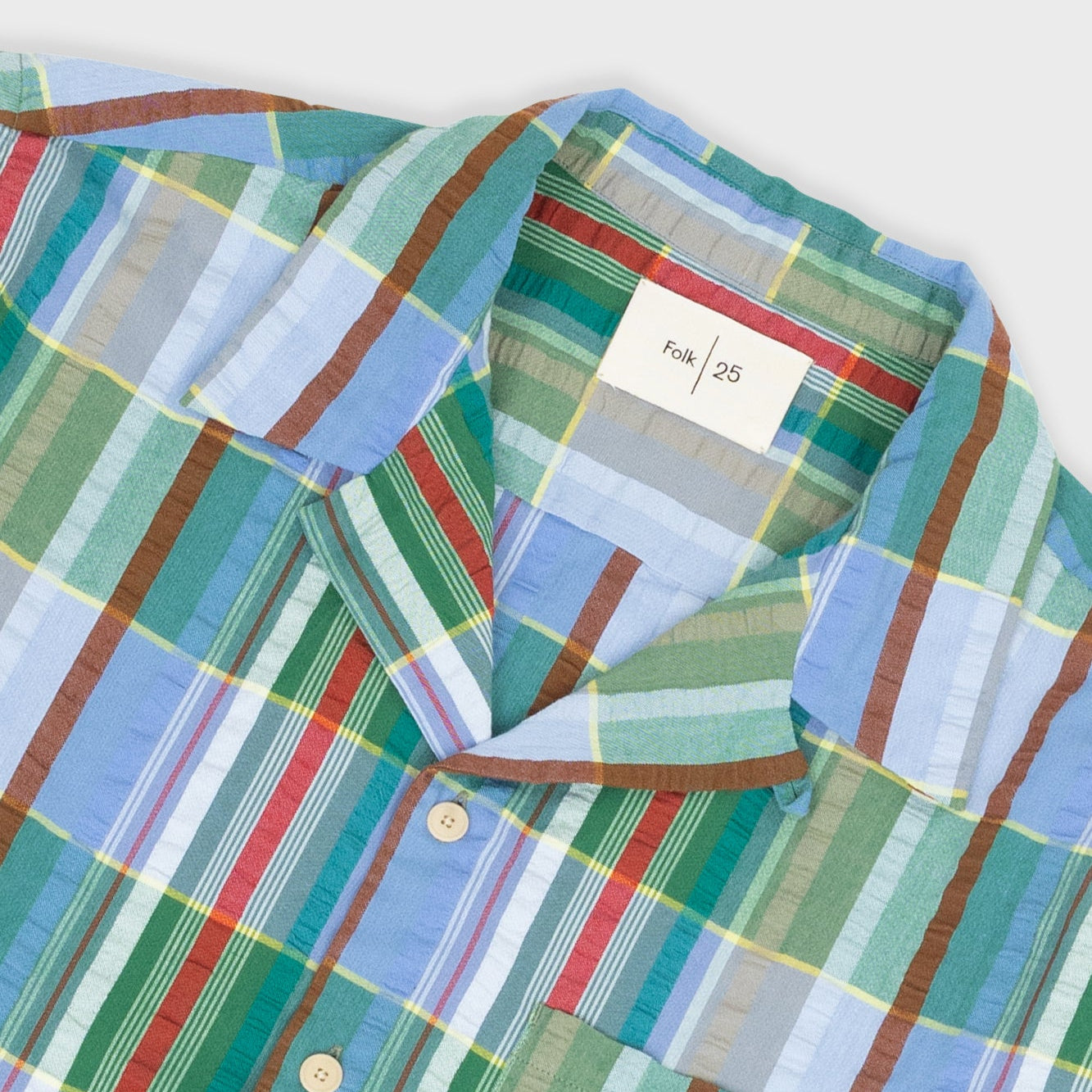 Relaxed Soft Collar Shirt Multi Check
