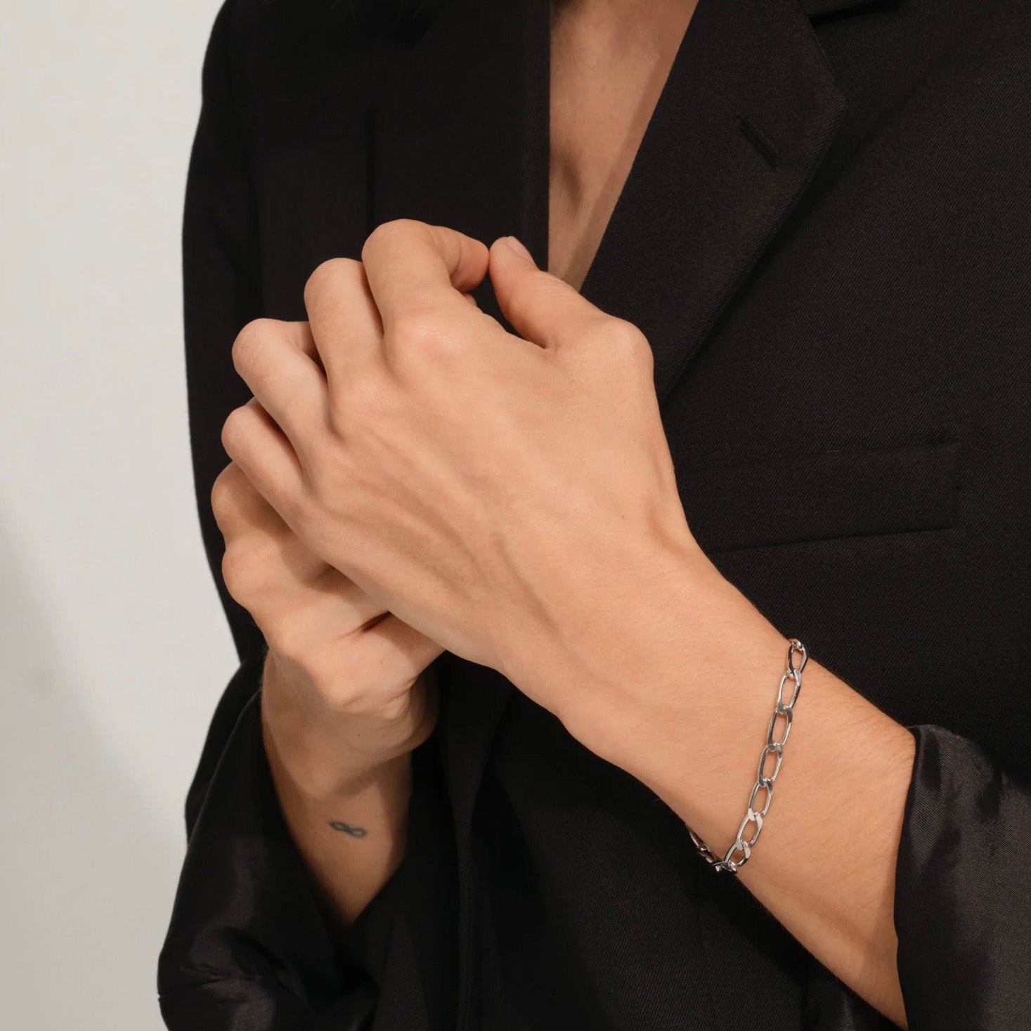 Arlo Bracelet Thick Silver