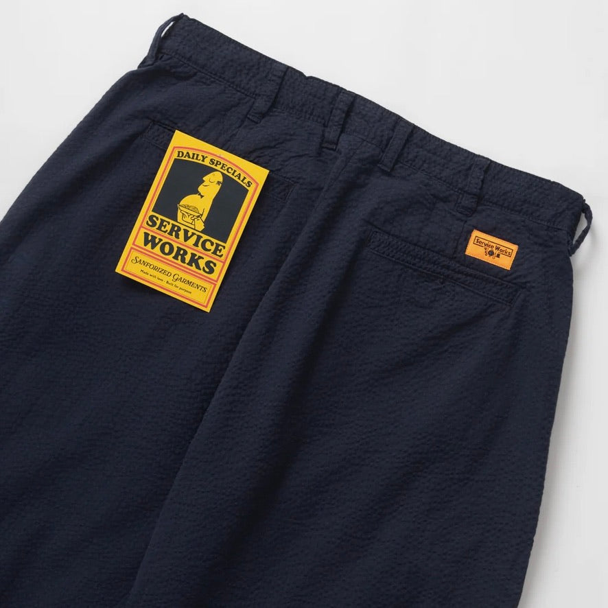 Service Works | Seersucker Part Timer Pants Dark Navy | Maplestore