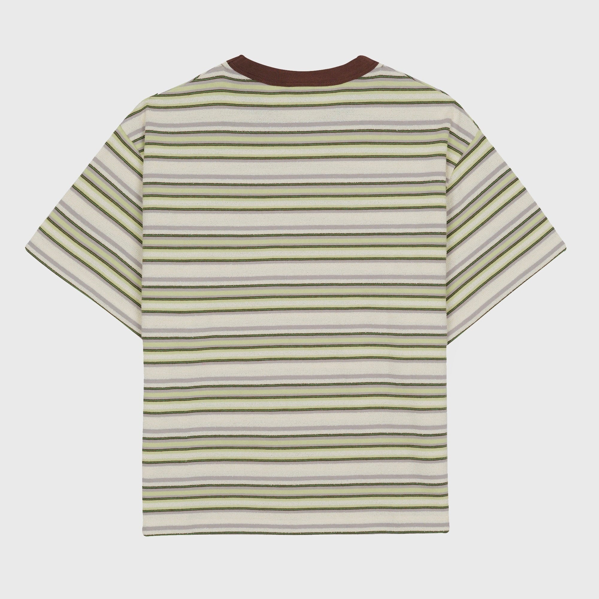 Brain Dead | Looped Stripe T-Shirt Green Multi | Maplestore