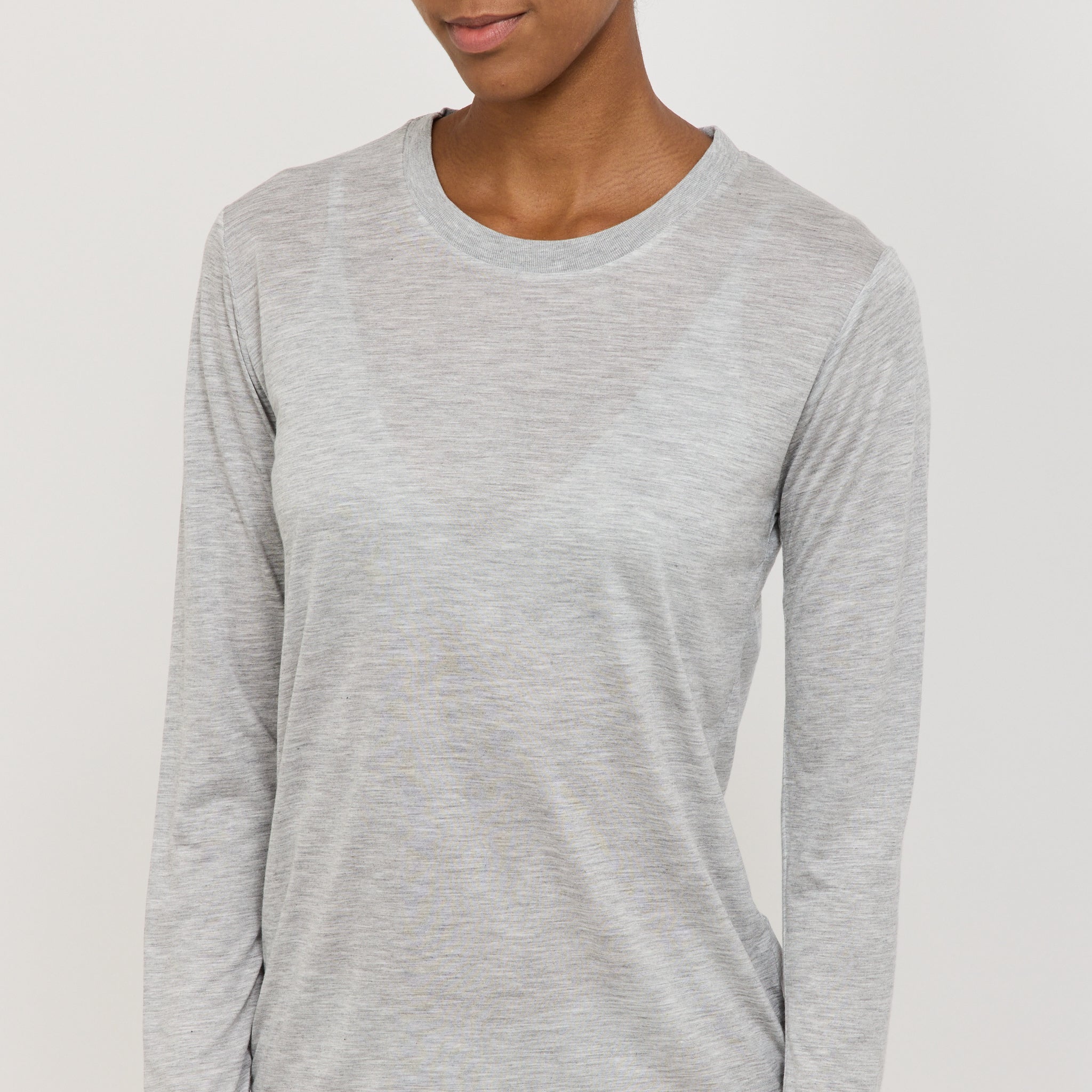 Baserange | Long Sleeve Tee Grey Melange | Maplestore