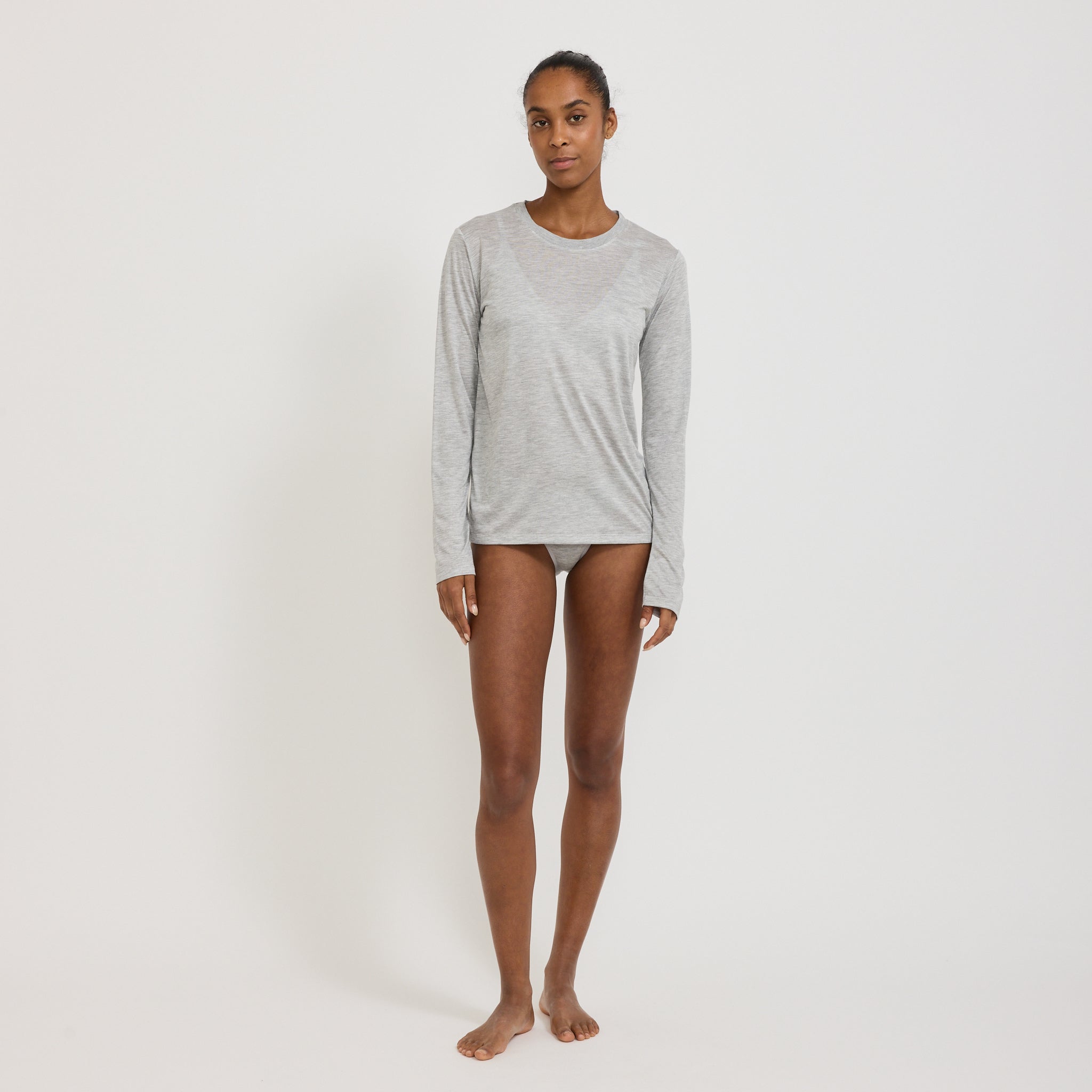 Long Sleeve Tee Grey Melange