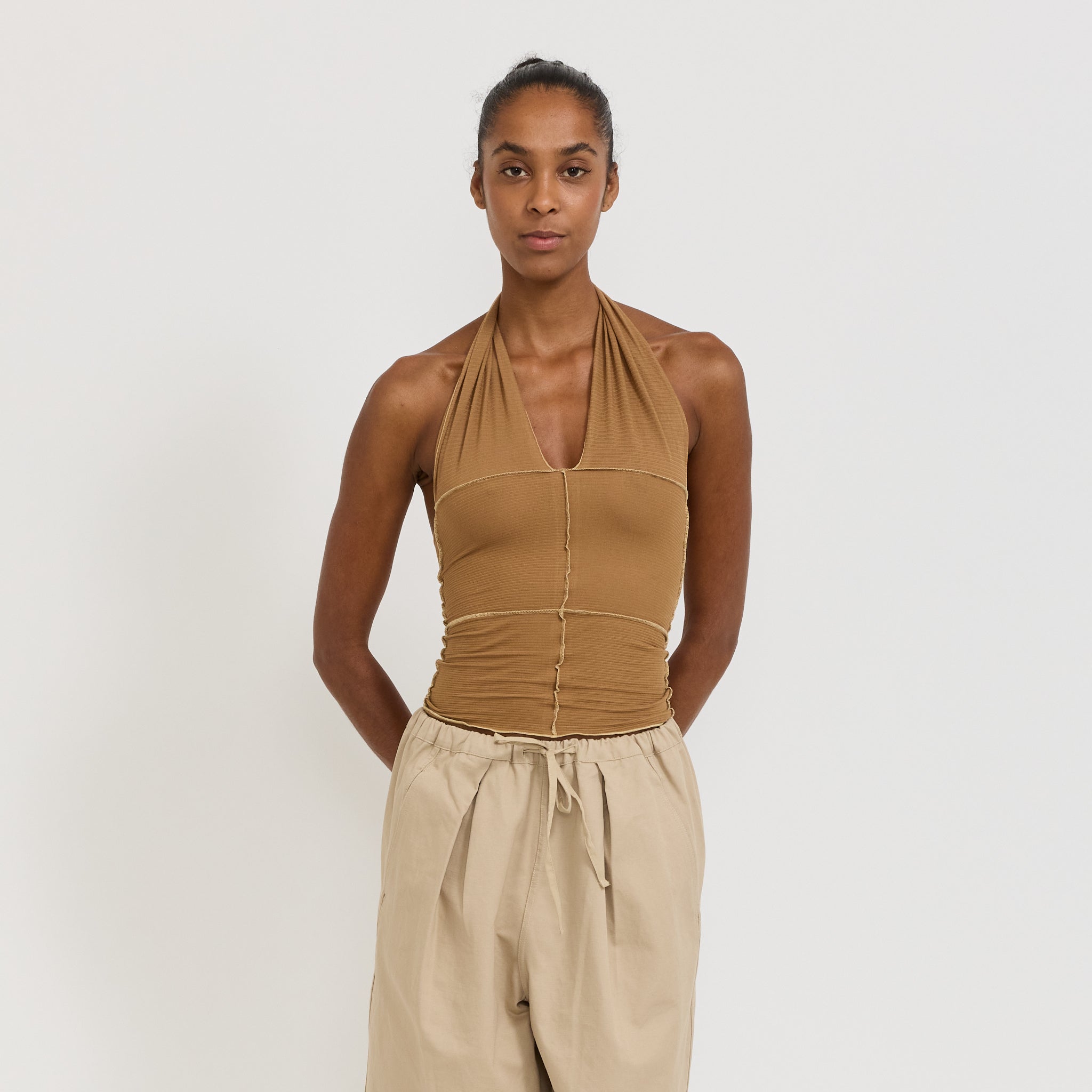 Baserange | Cinder Halter Top Alamillo Brown | Maplestore