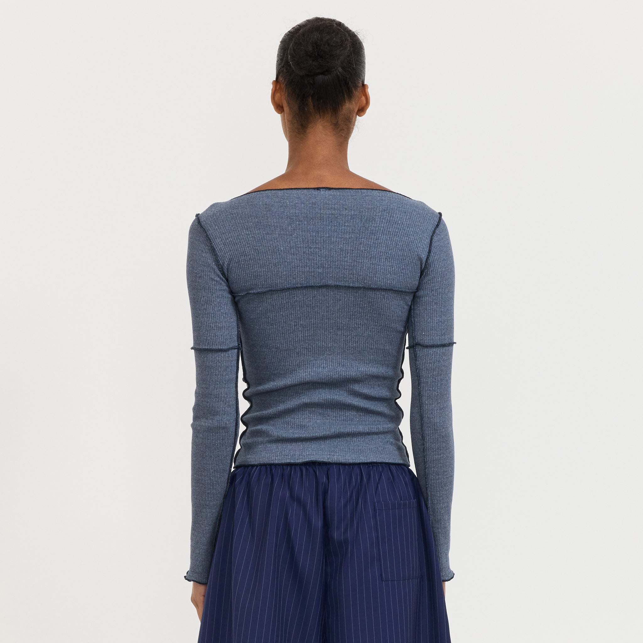 Cinder Long Sleeve Tee Dark Denim