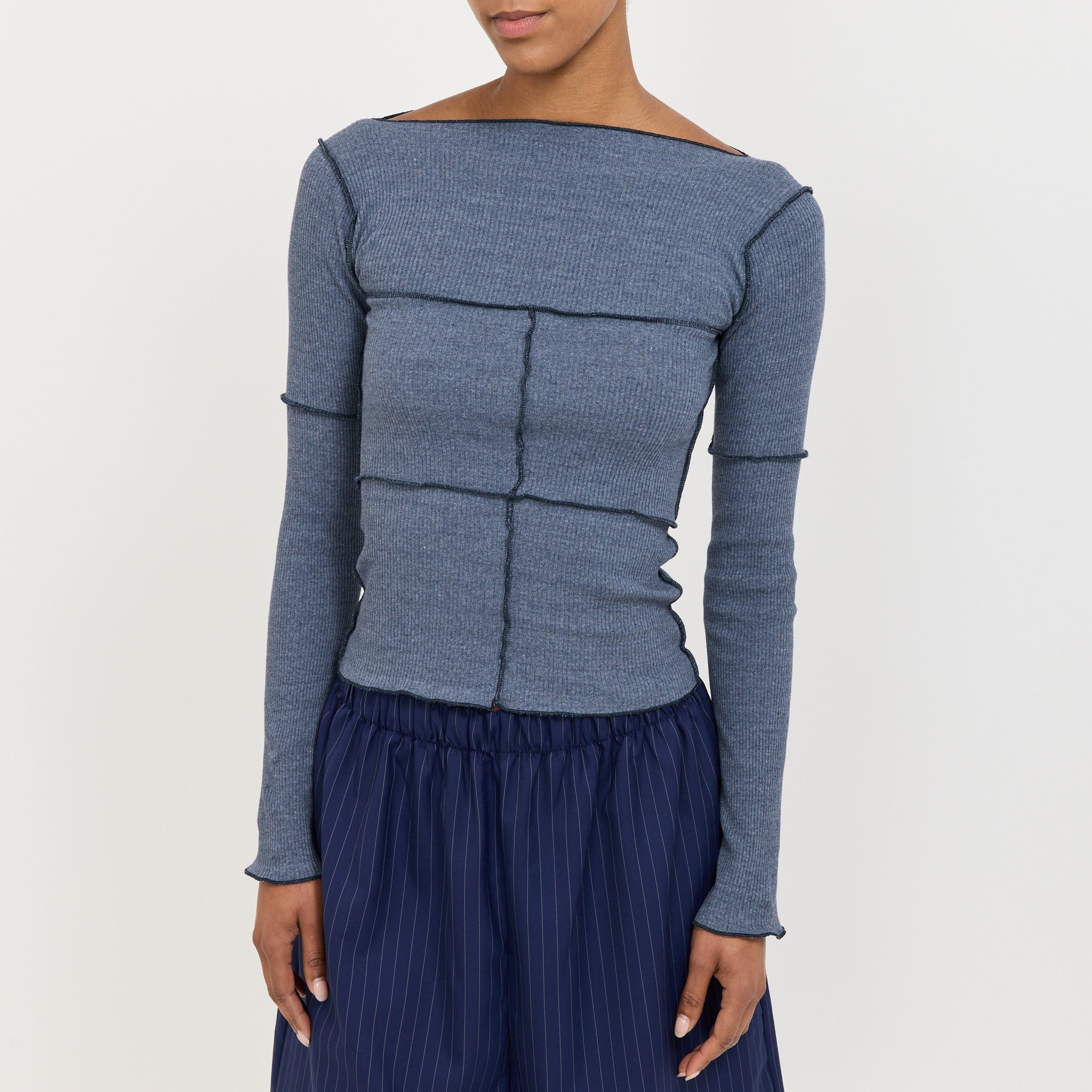 Cinder Long Sleeve Tee Dark Denim