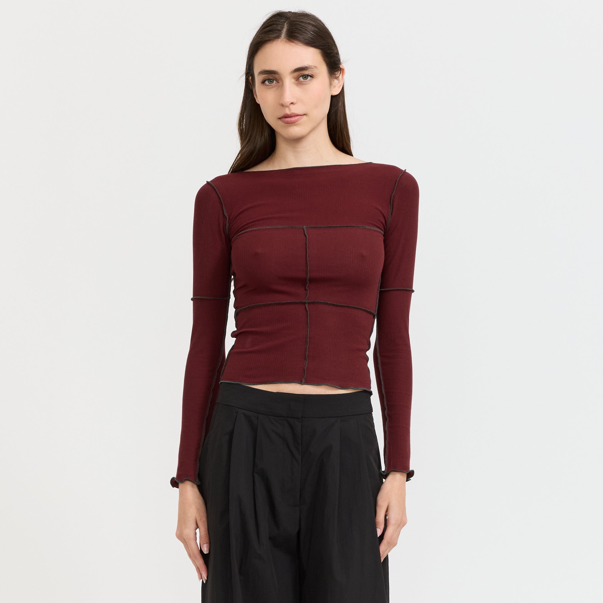 Cinder Long Sleeve Tee Nara Red
