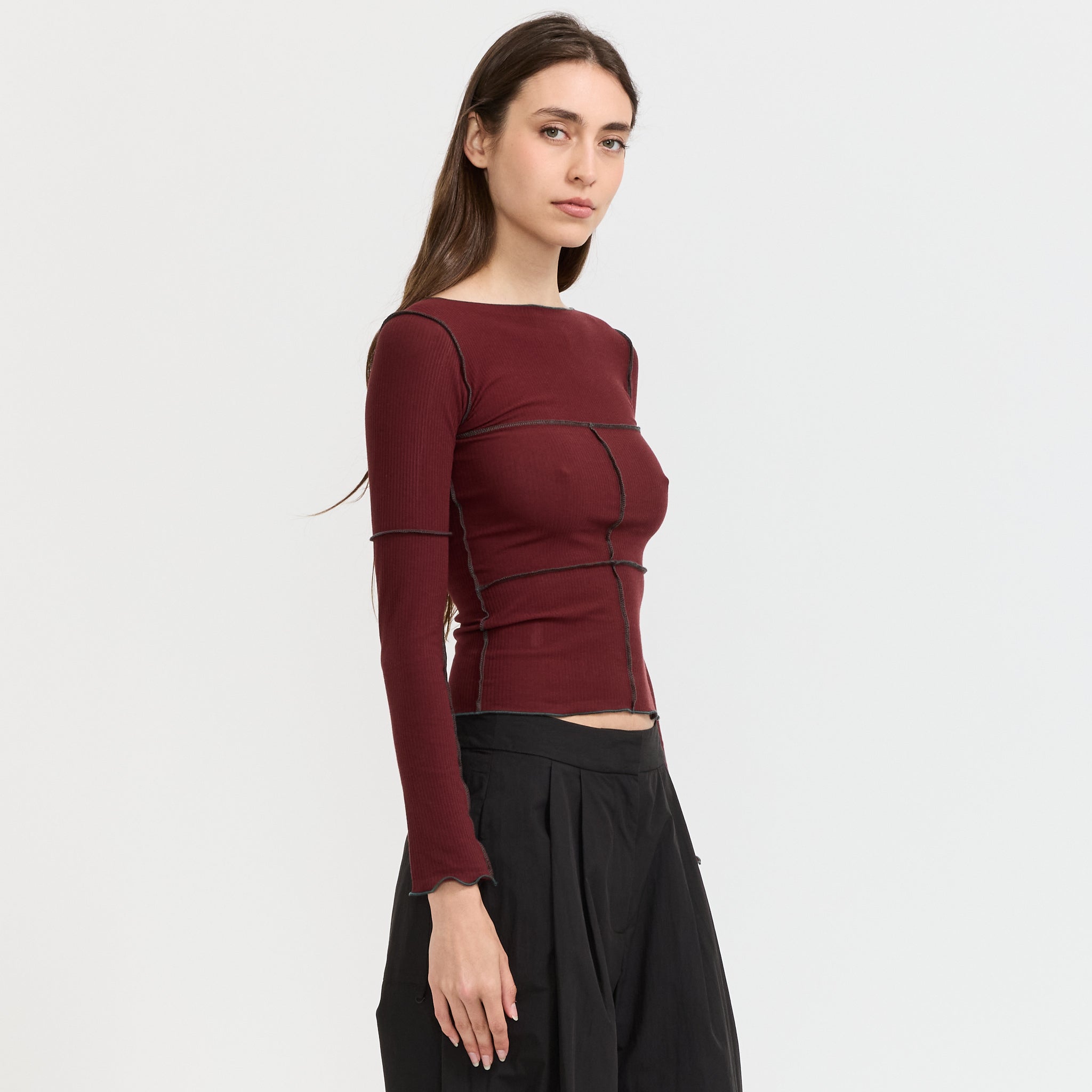 Cinder Long Sleeve Tee Nara Red