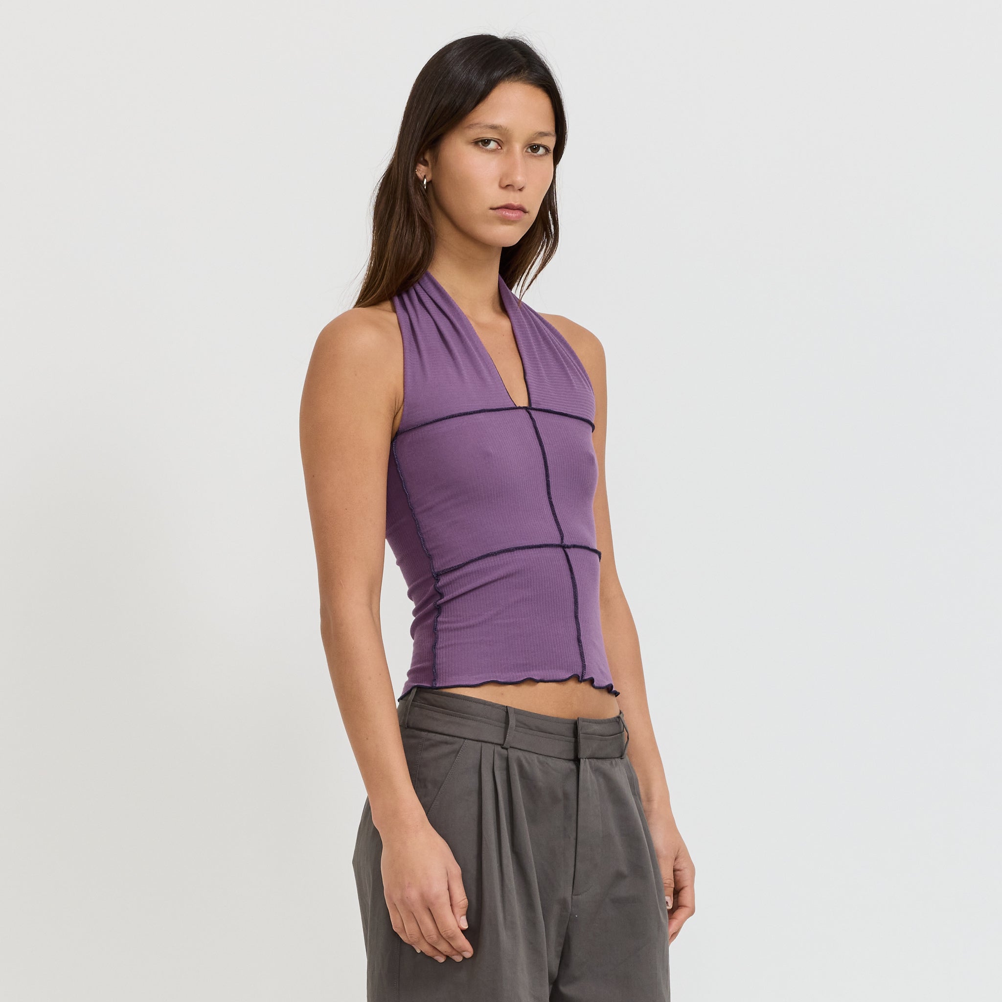 Cinder Halter Top Venet Purple