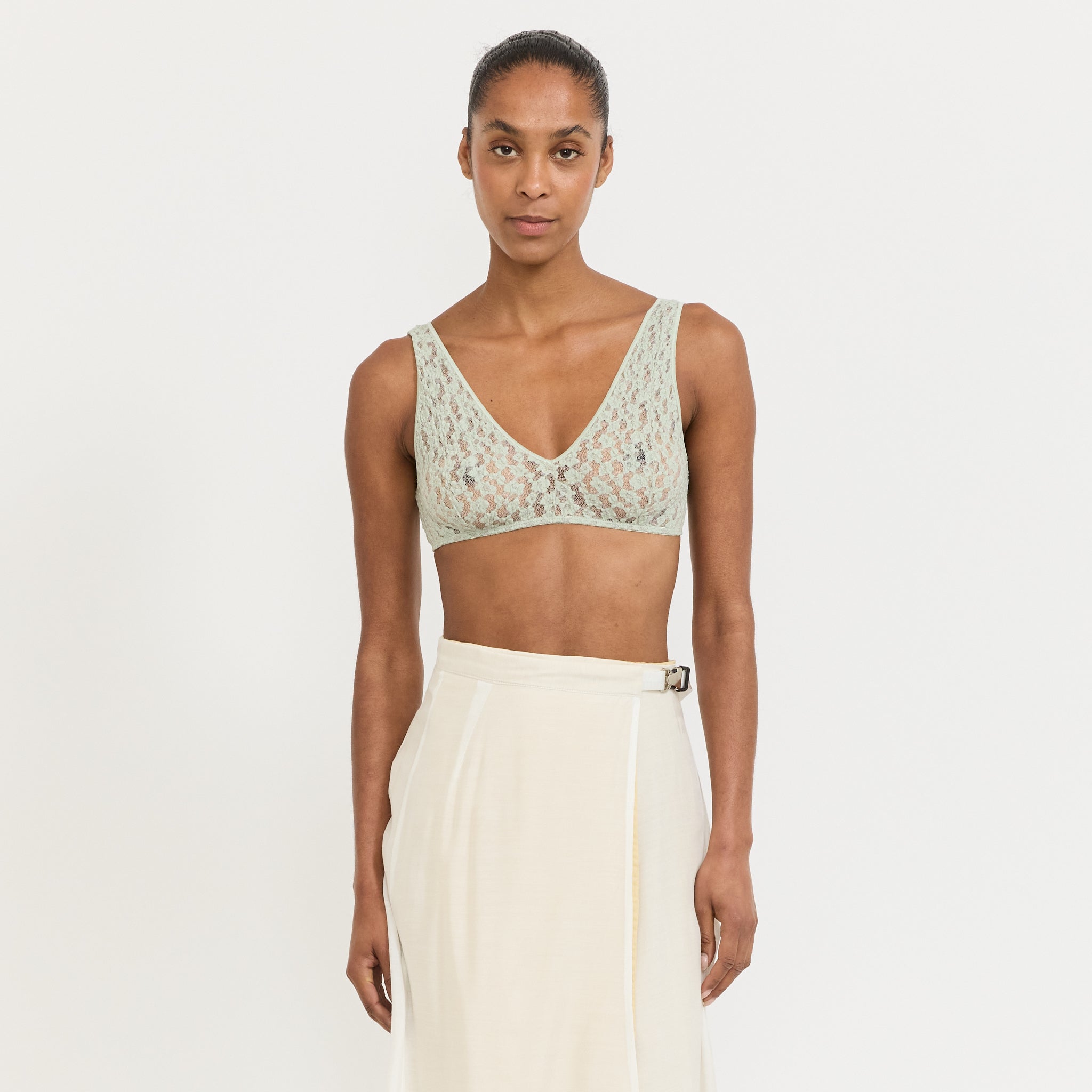 Baserange Crescent Bra Conta Green | Maplestore