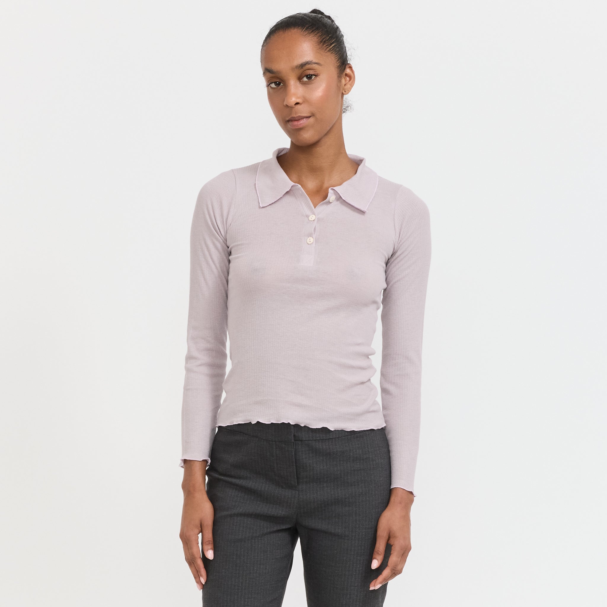 Dual Long Sleeve Tee Verbe Purple | Maplestore Dual Long Sleeve Tee Verbe Purple | Maplestore