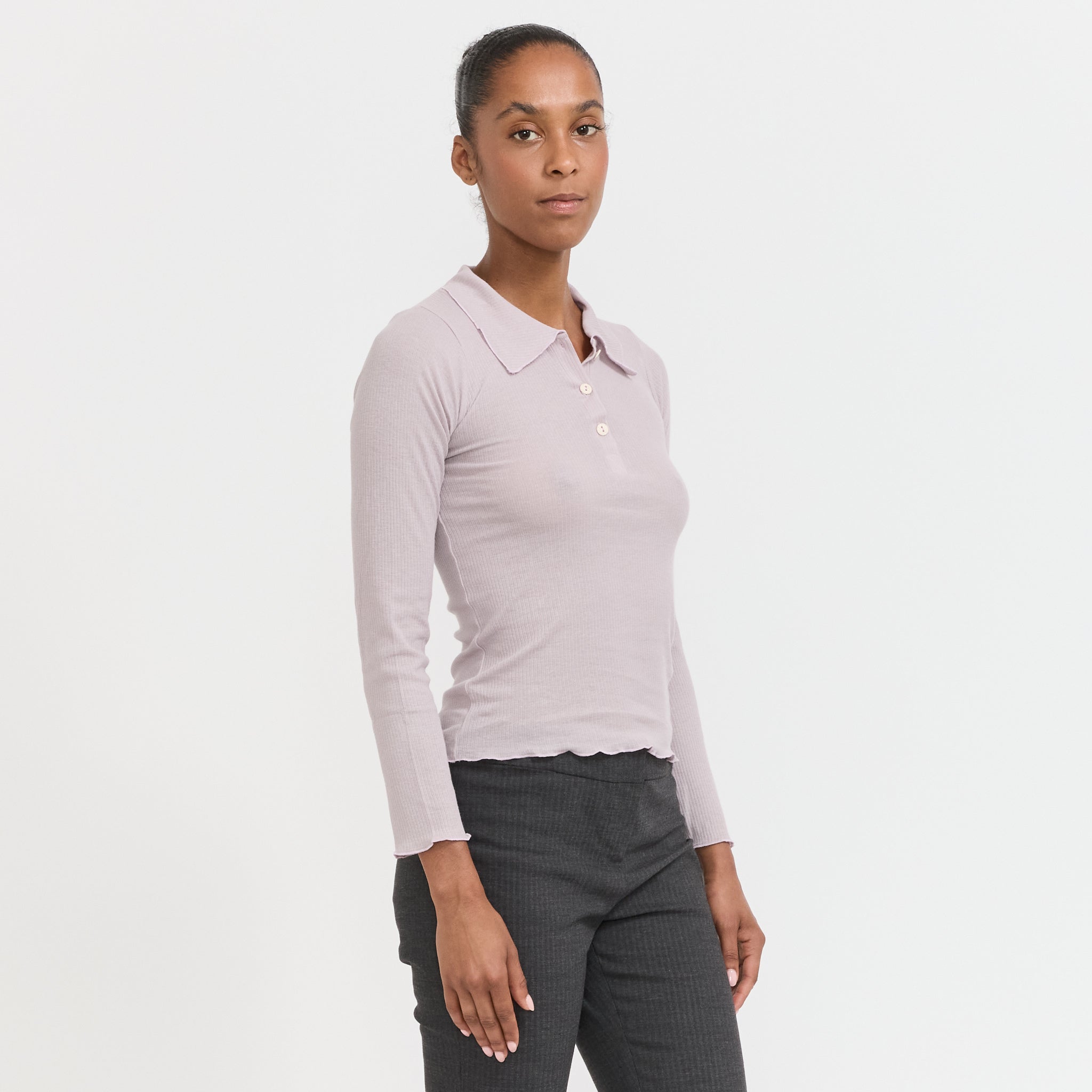 Dual Long Sleeve Tee Verbe Purple