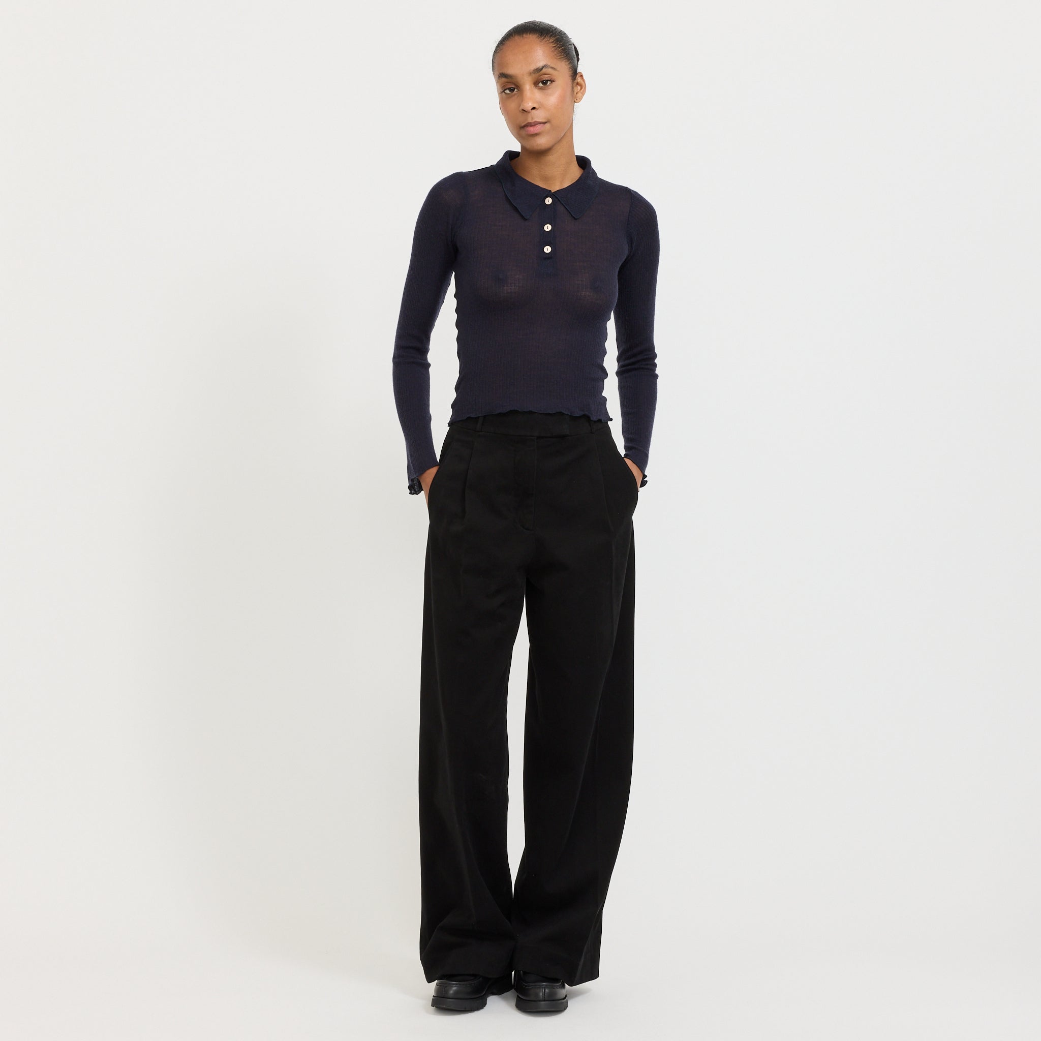 Dual Long Sleeve Tee Murano Navy