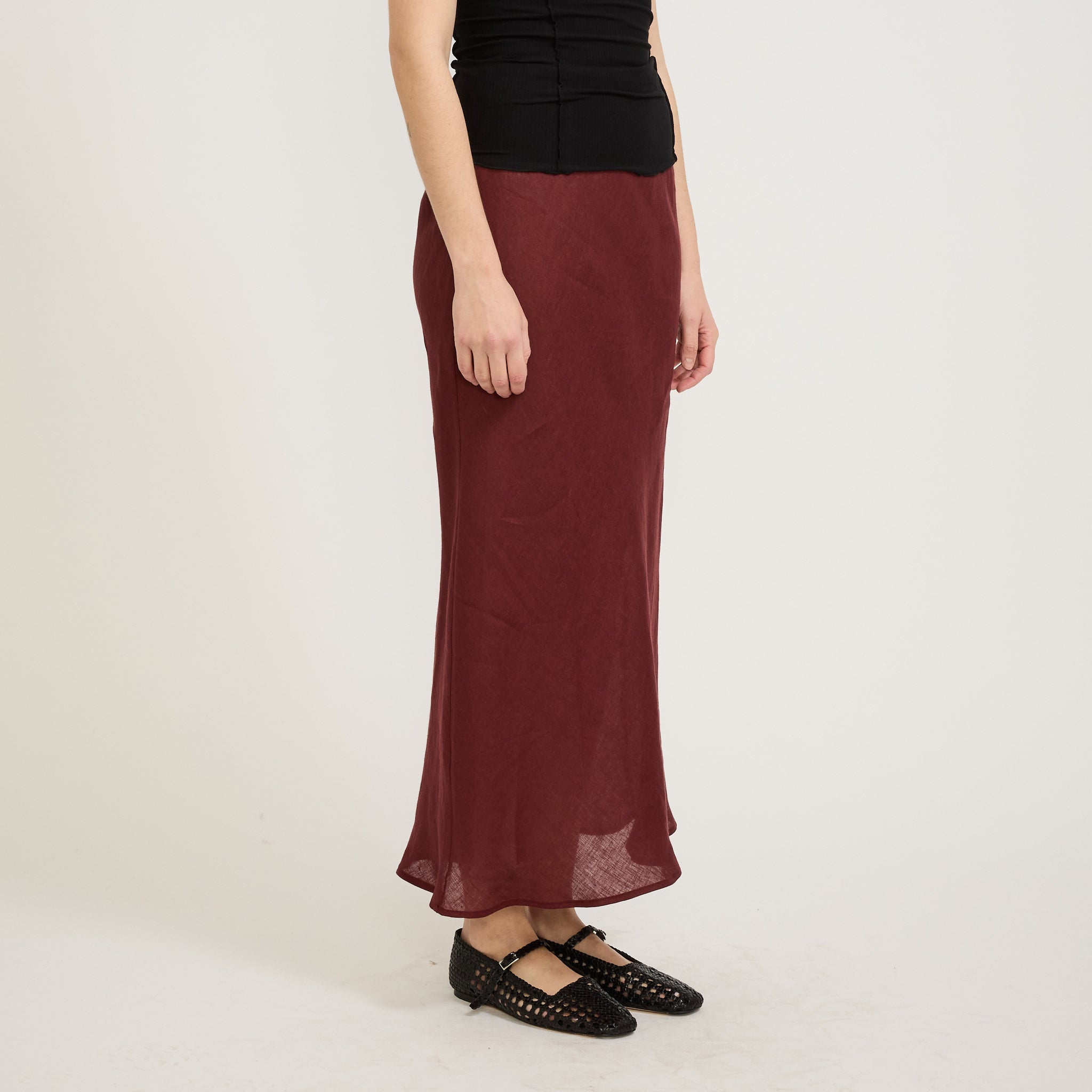 Baserange | Dydine Skirt Stome Burgundy | Maplestore