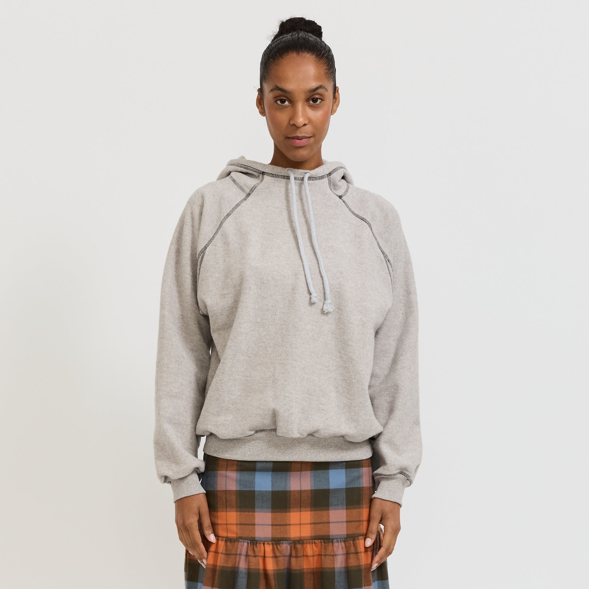 Baserange | Fold Hoodie Grey Melange | Maplestore