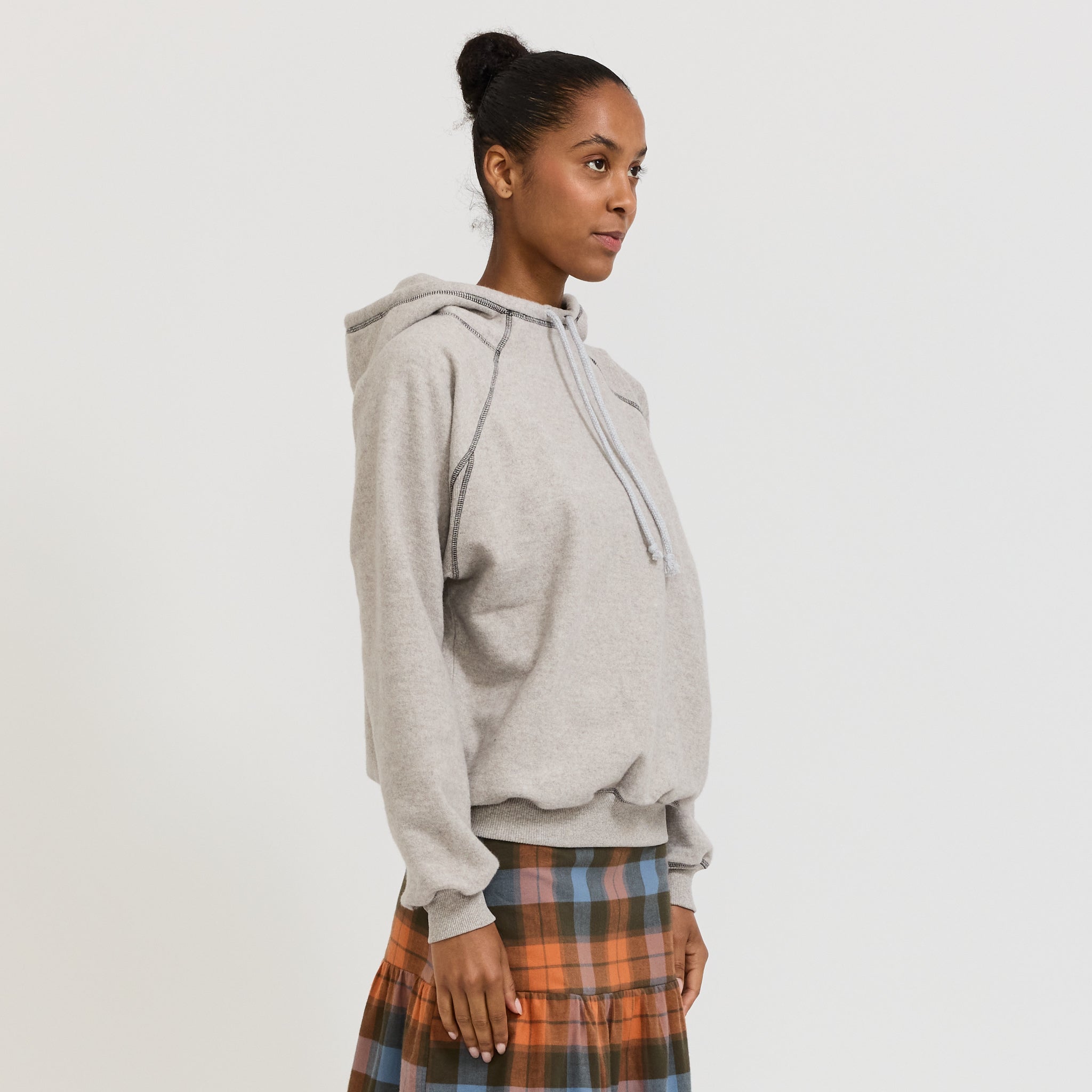 Baserange | Fold Hoodie Grey Melange | Maplestore