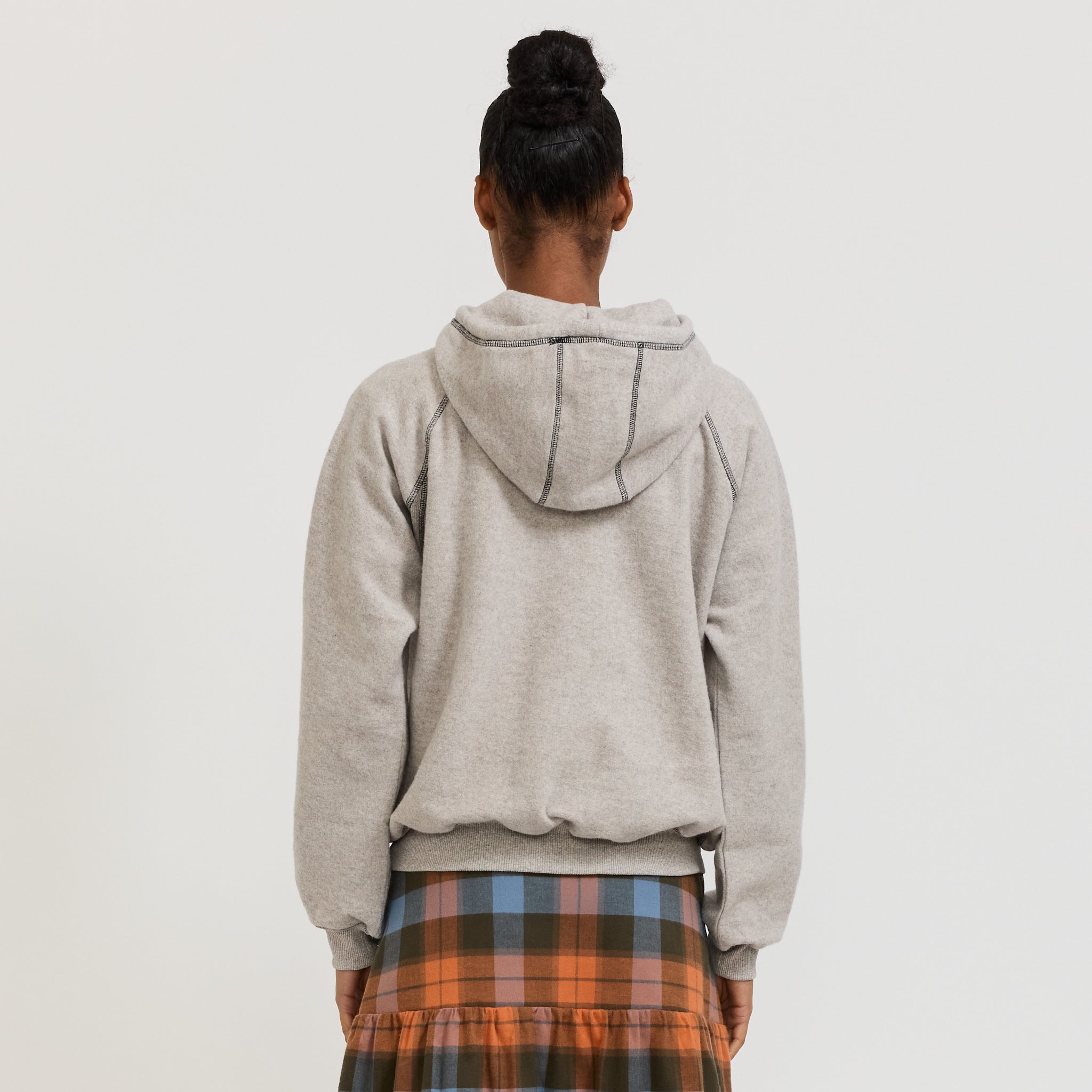Baserange | Fold Hoodie Grey Melange | Maplestore