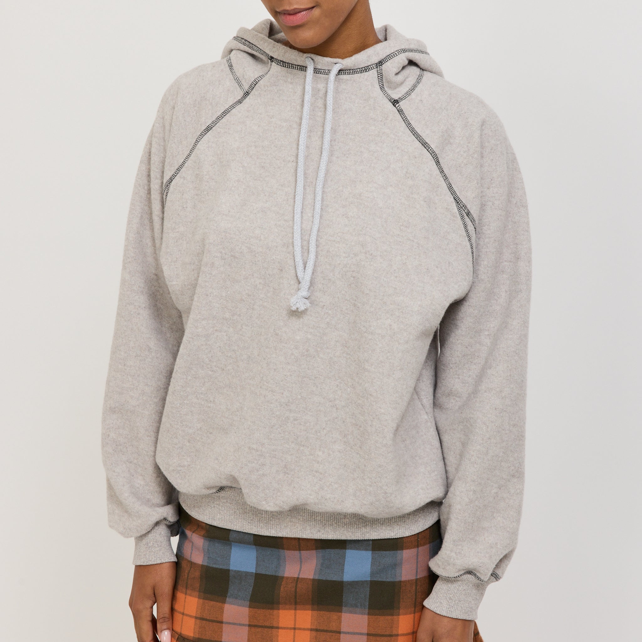 Baserange | Fold Hoodie Grey Melange | Maplestore
