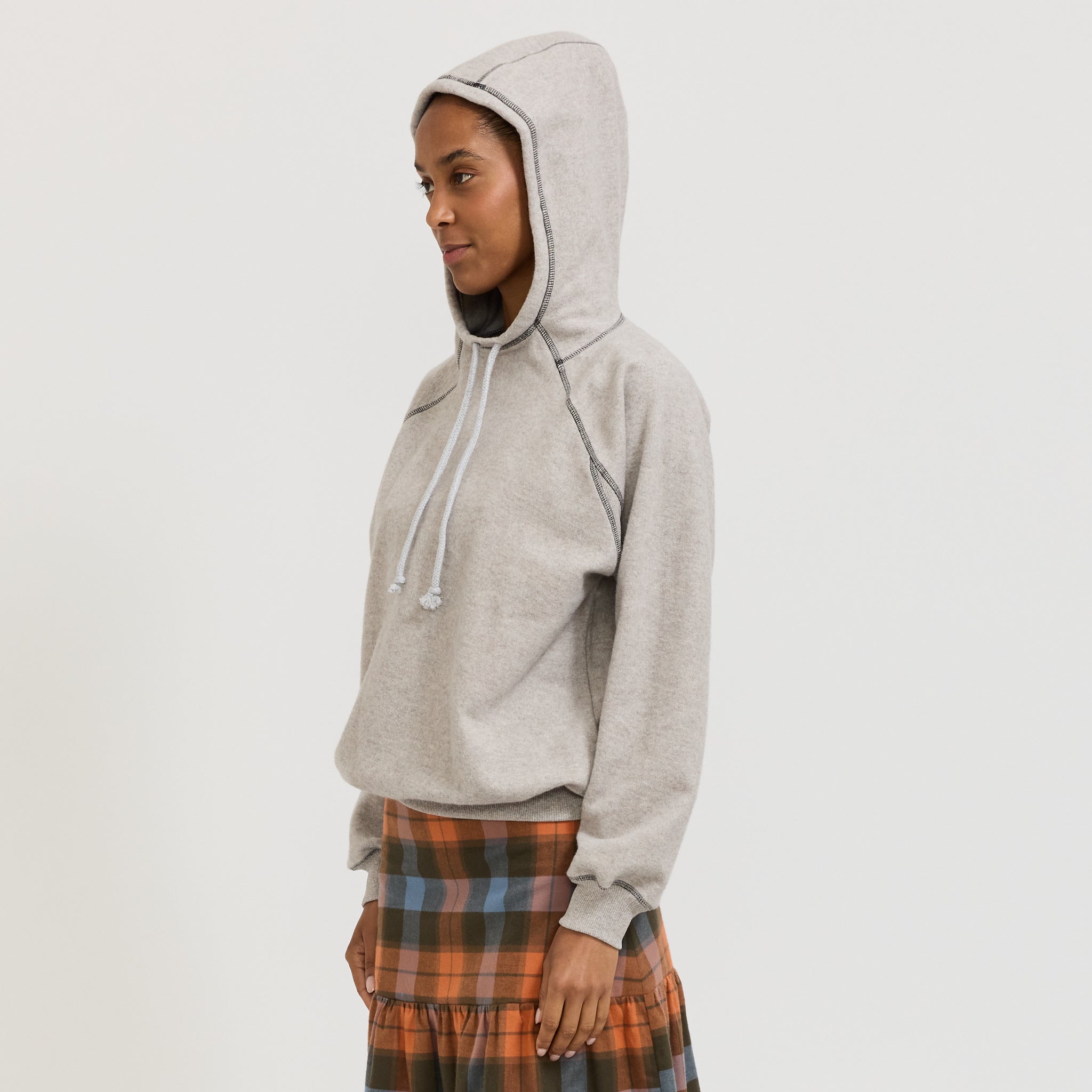 Baserange | Fold Hoodie Grey Melange | Maplestore