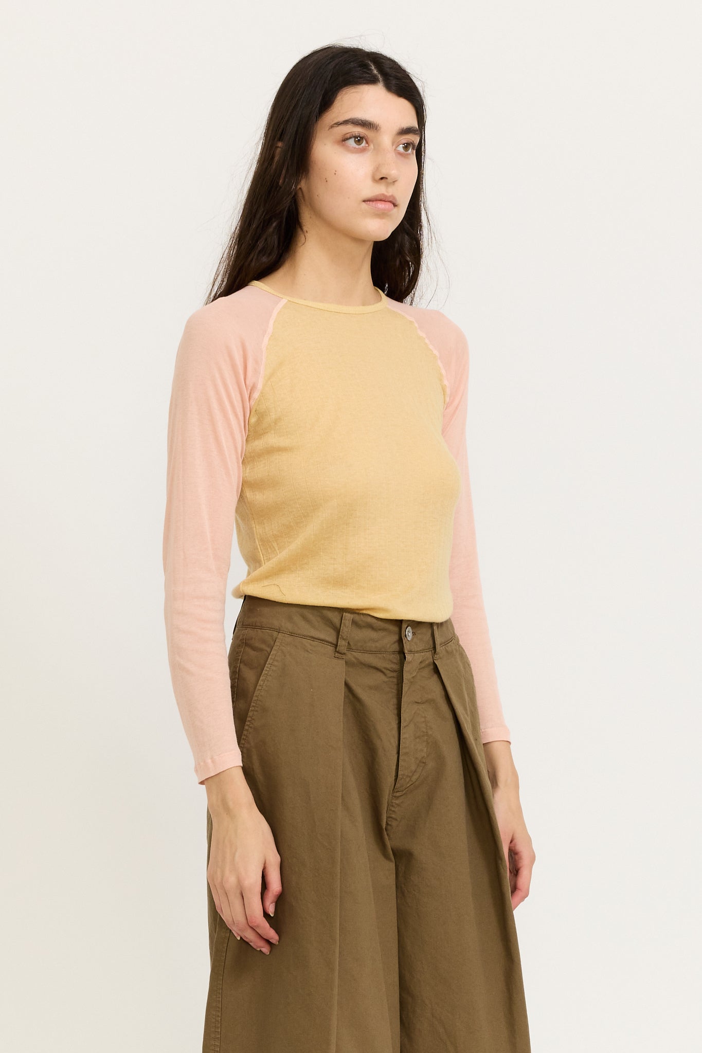 Baserange | Gene Long Sleeve Hen Yellow/Buio Pink | Maplestore