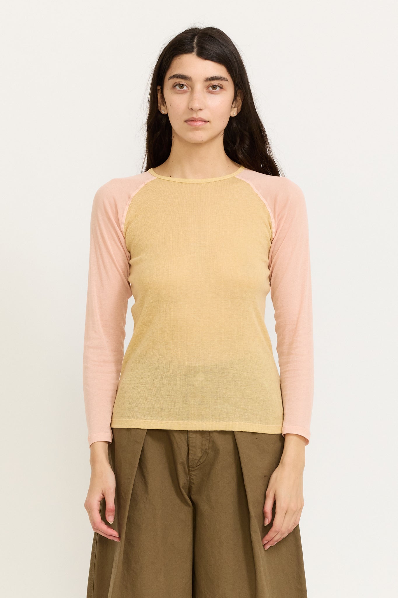 Baserange | Gene Long Sleeve Hen Yellow/Buio Pink | Maplestore