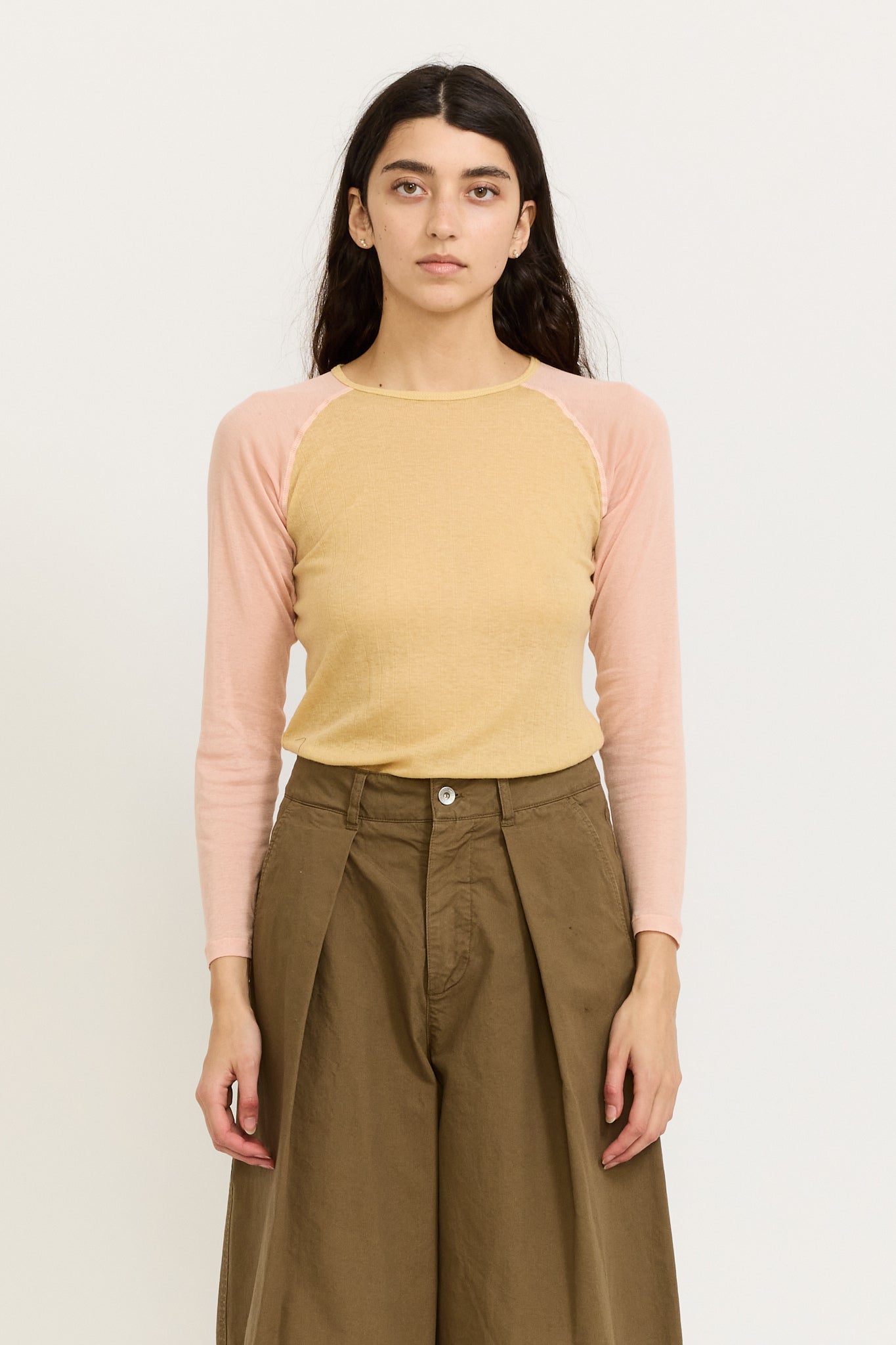 Gene Long Sleeve Hen Yellow/Buio Pink