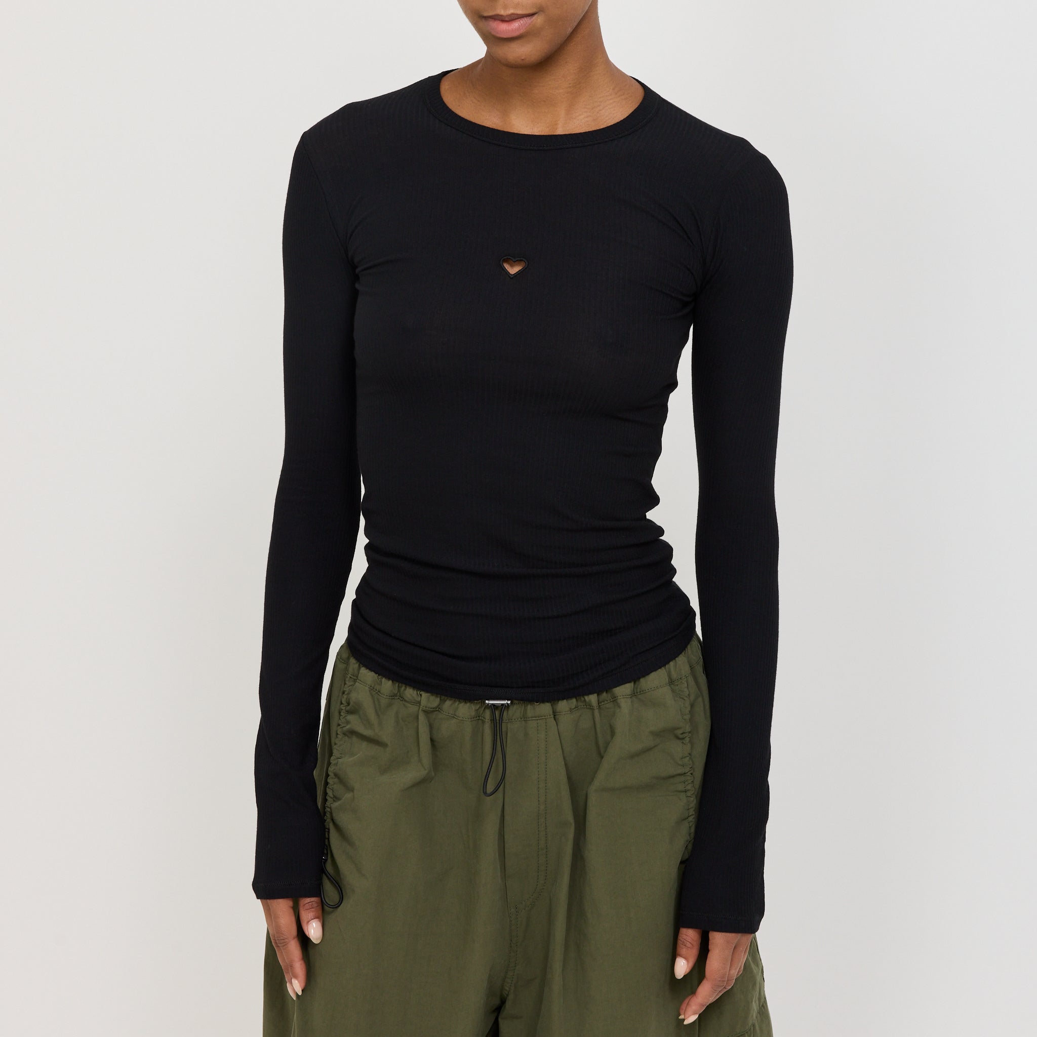 Baserange | Heart Long Sleeve Tee Black | Maplestore