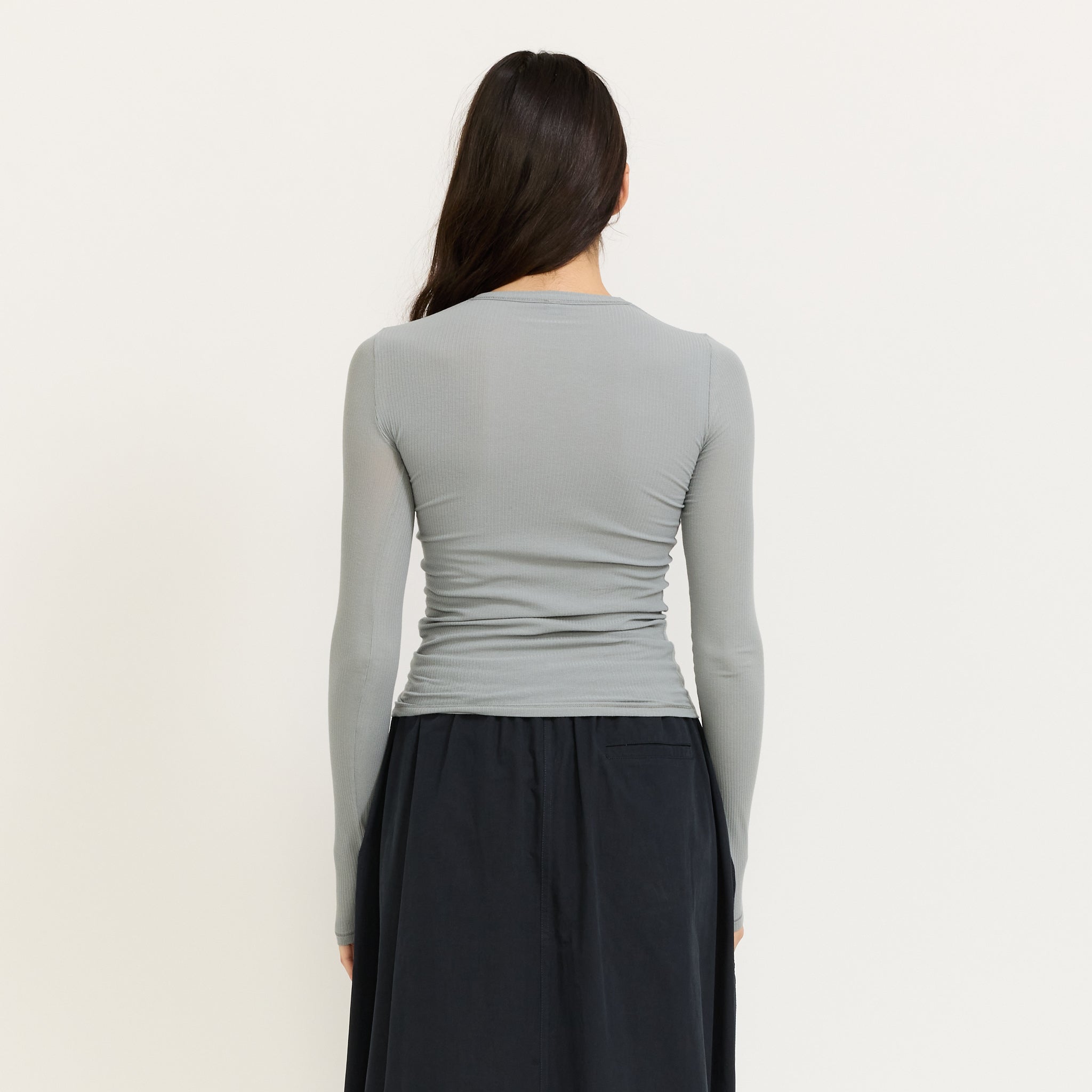 Baserange | Heart Long Sleeve Bow Blue | Maplestore