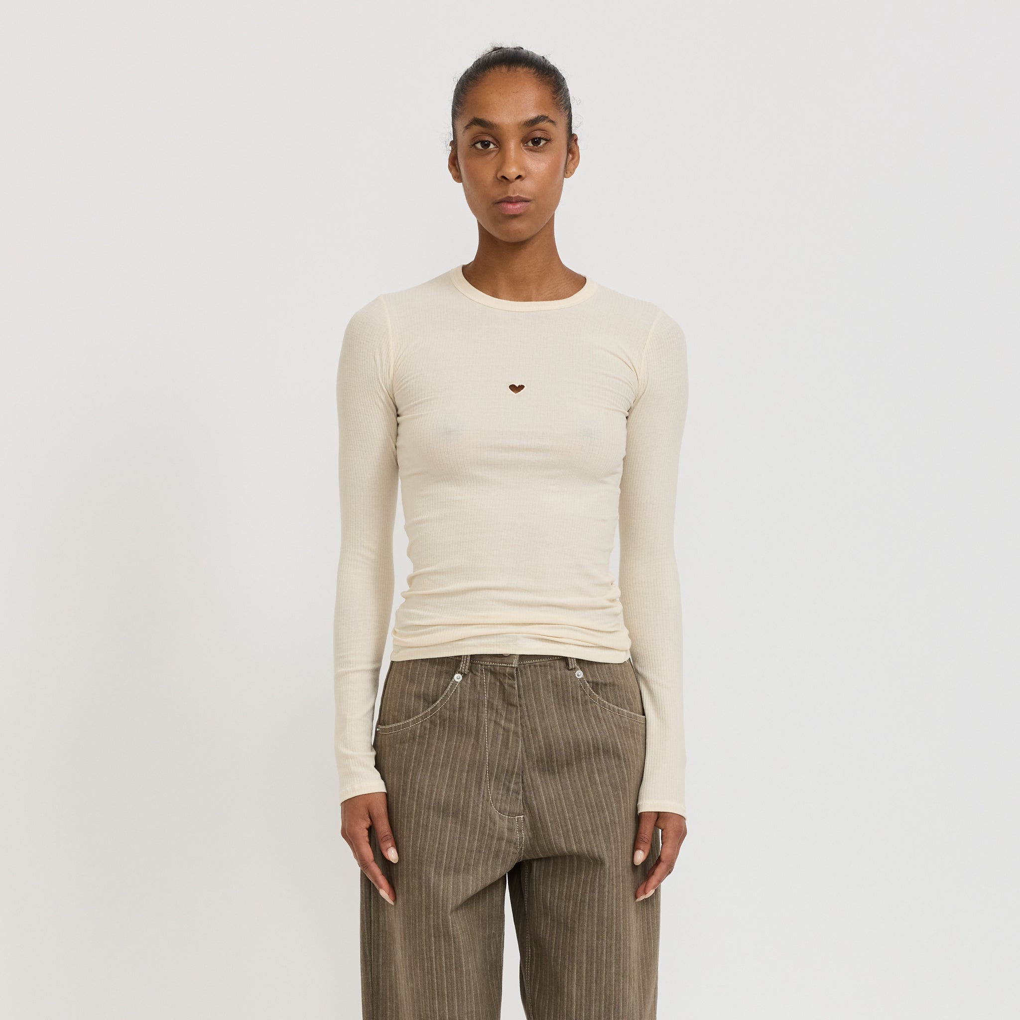 Baserange | Heart Long Sleeve Tee Undyed | Maplestore