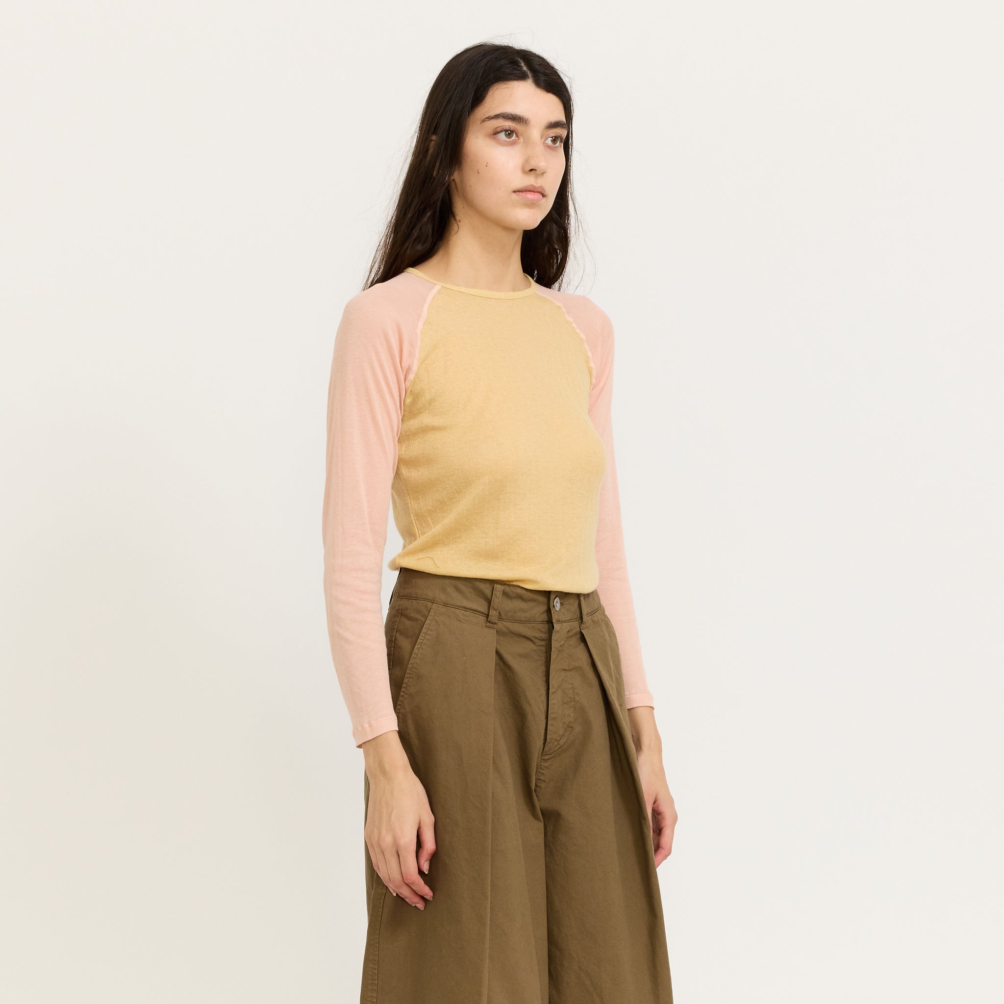 Baserange | Gene Long Sleeve Hen Yellow/Buio Pink | Maplestore