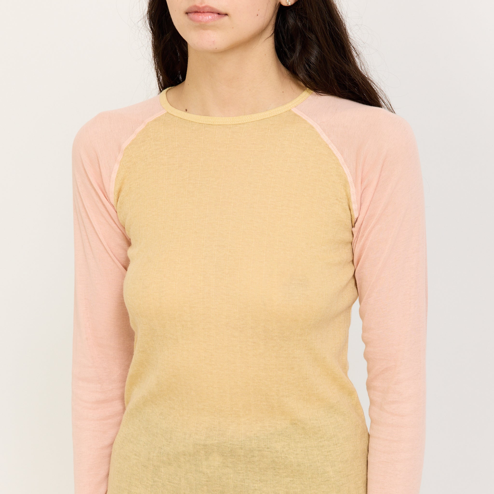Baserange | Gene Long Sleeve Hen Yellow/Buio Pink | Maplestore