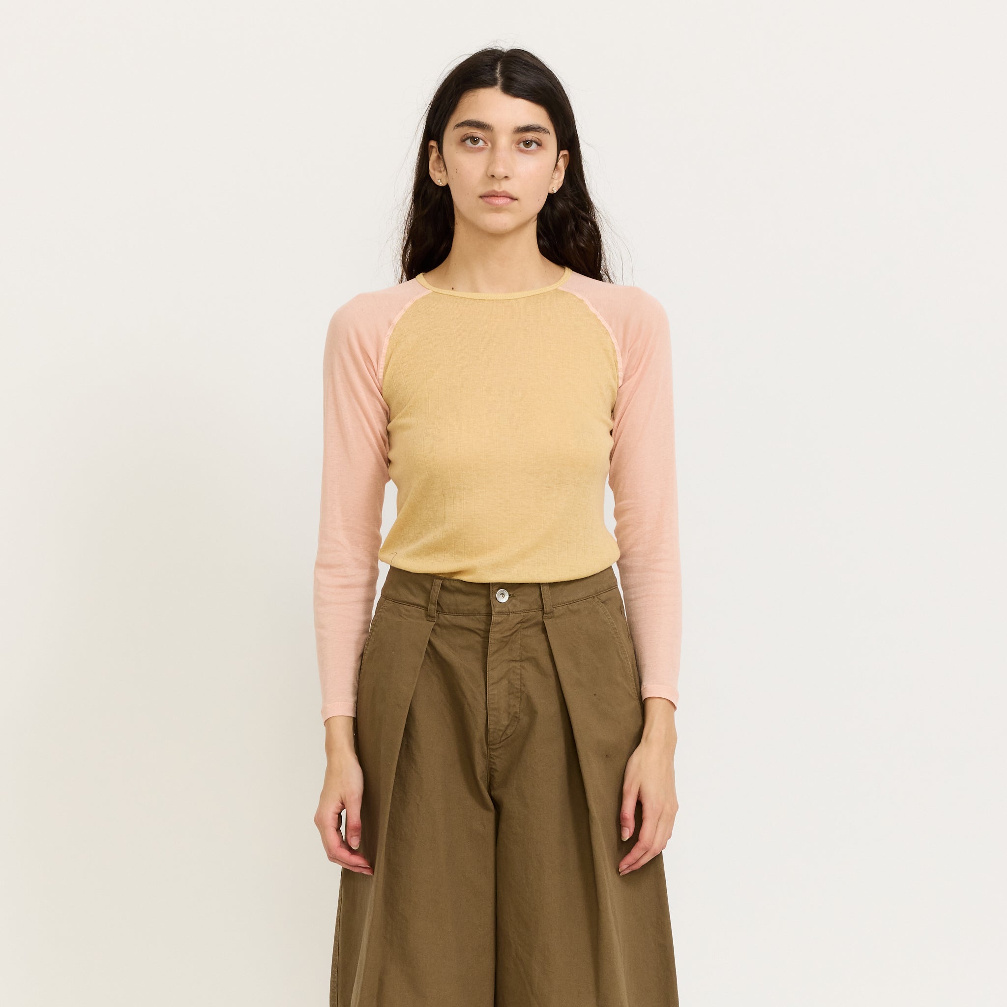 Baserange | Gene Long Sleeve Hen Yellow/Buio Pink | Maplestore