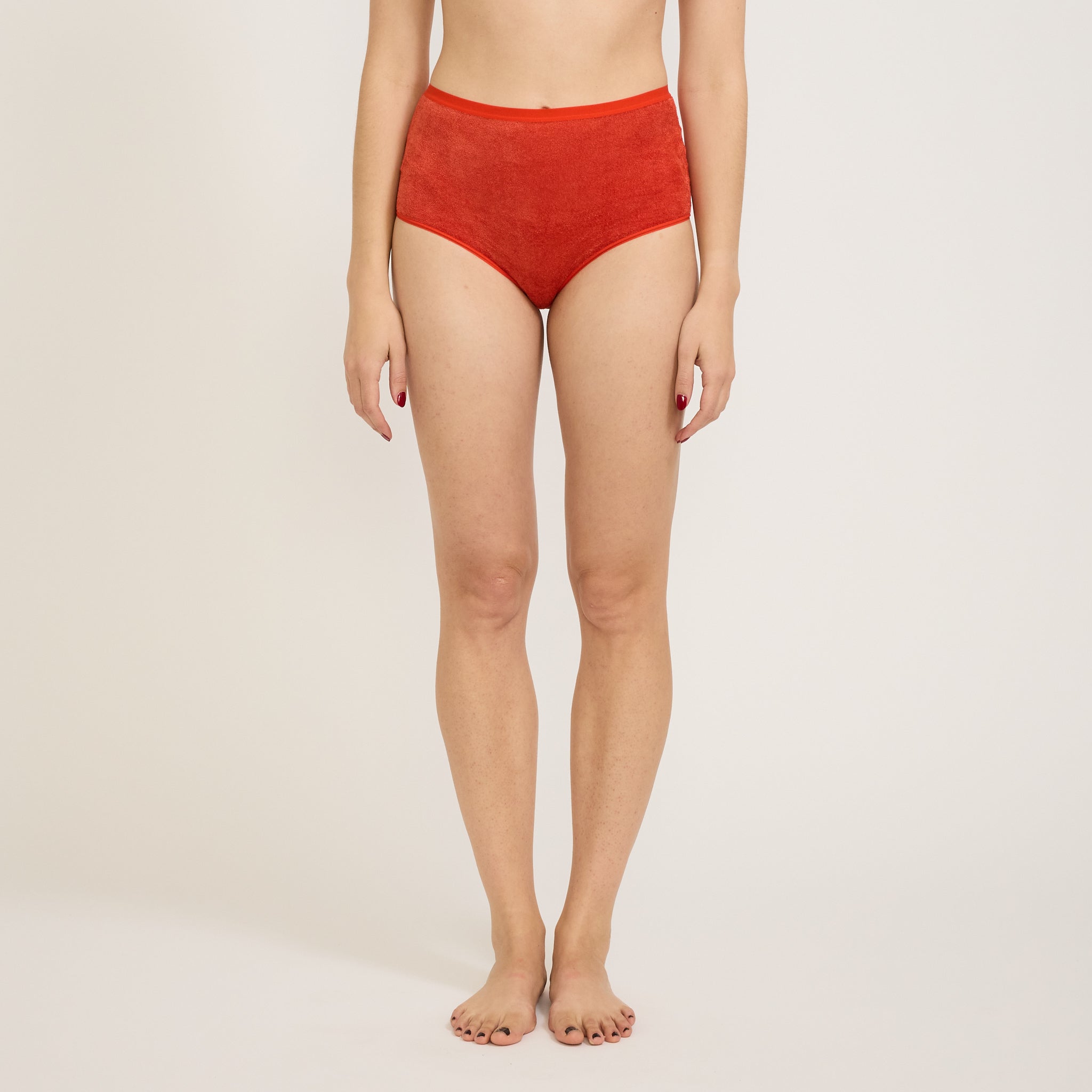 Baserange | High Waist Bell Pants Mino Red | Maplestore